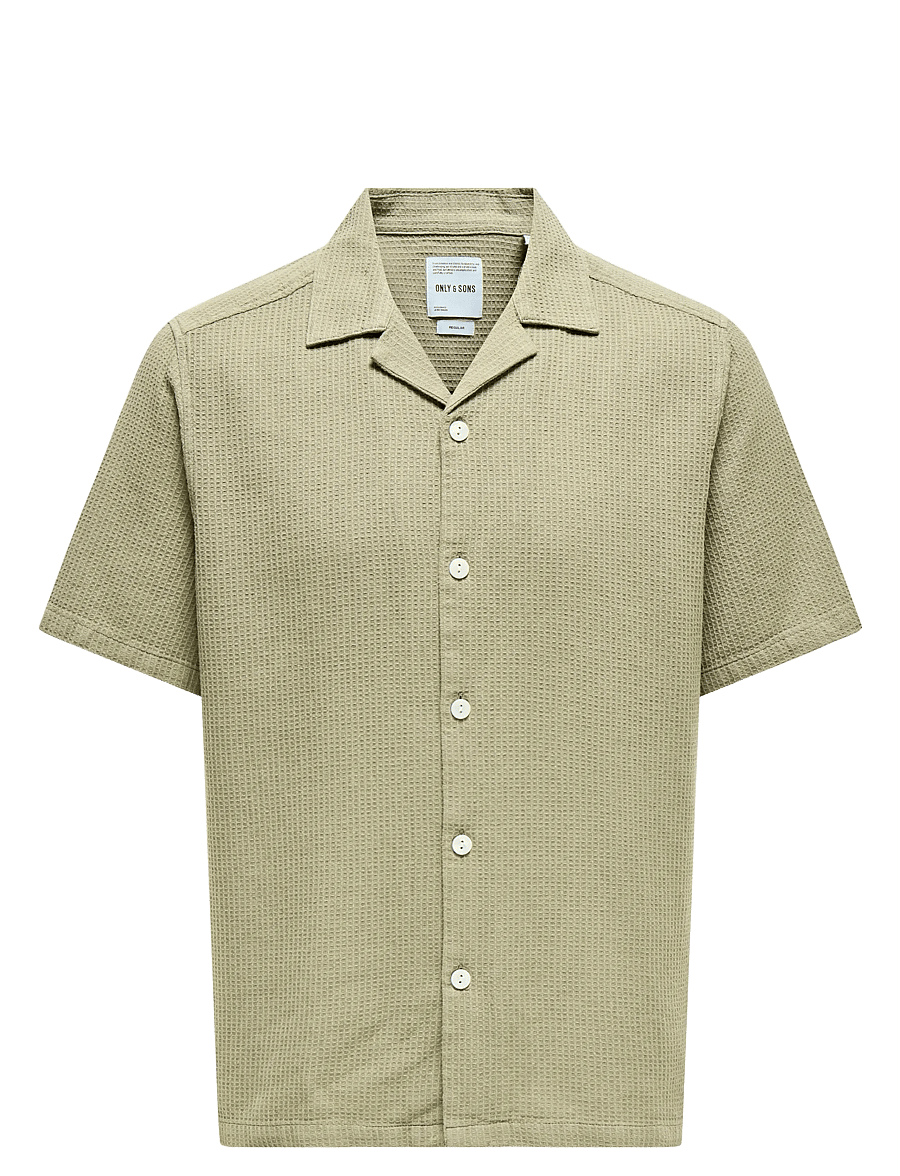 ONLY & SONS - ONSBERTIL WAFFLE SS RESORT SHIRT - kurzarmhemden - twill - 1