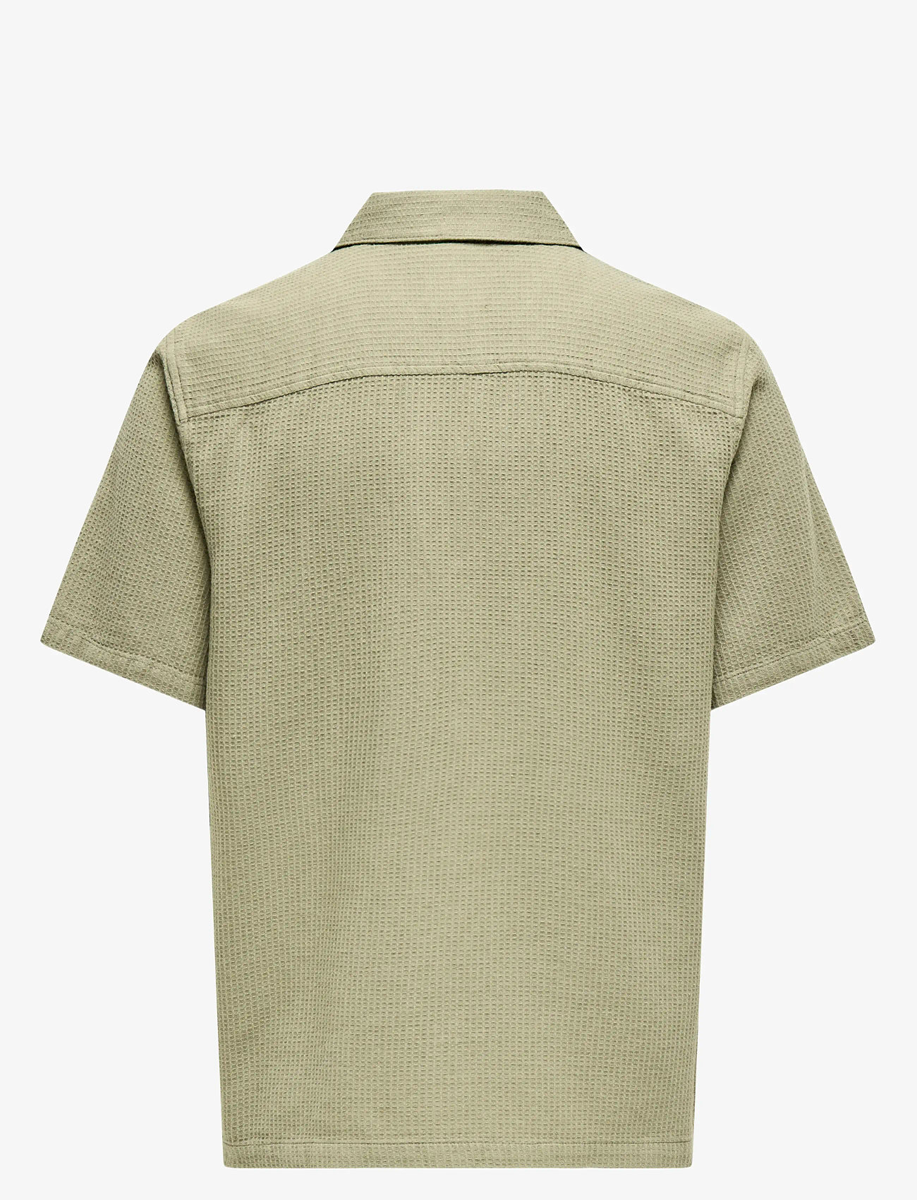 ONLY & SONS - ONSBERTIL WAFFLE SS RESORT SHIRT - short-sleeved shirts - twill - 2