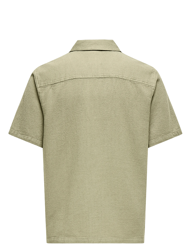 ONLY & SONS - ONSBERTIL WAFFLE SS RESORT SHIRT - short-sleeved shirts - twill - 2