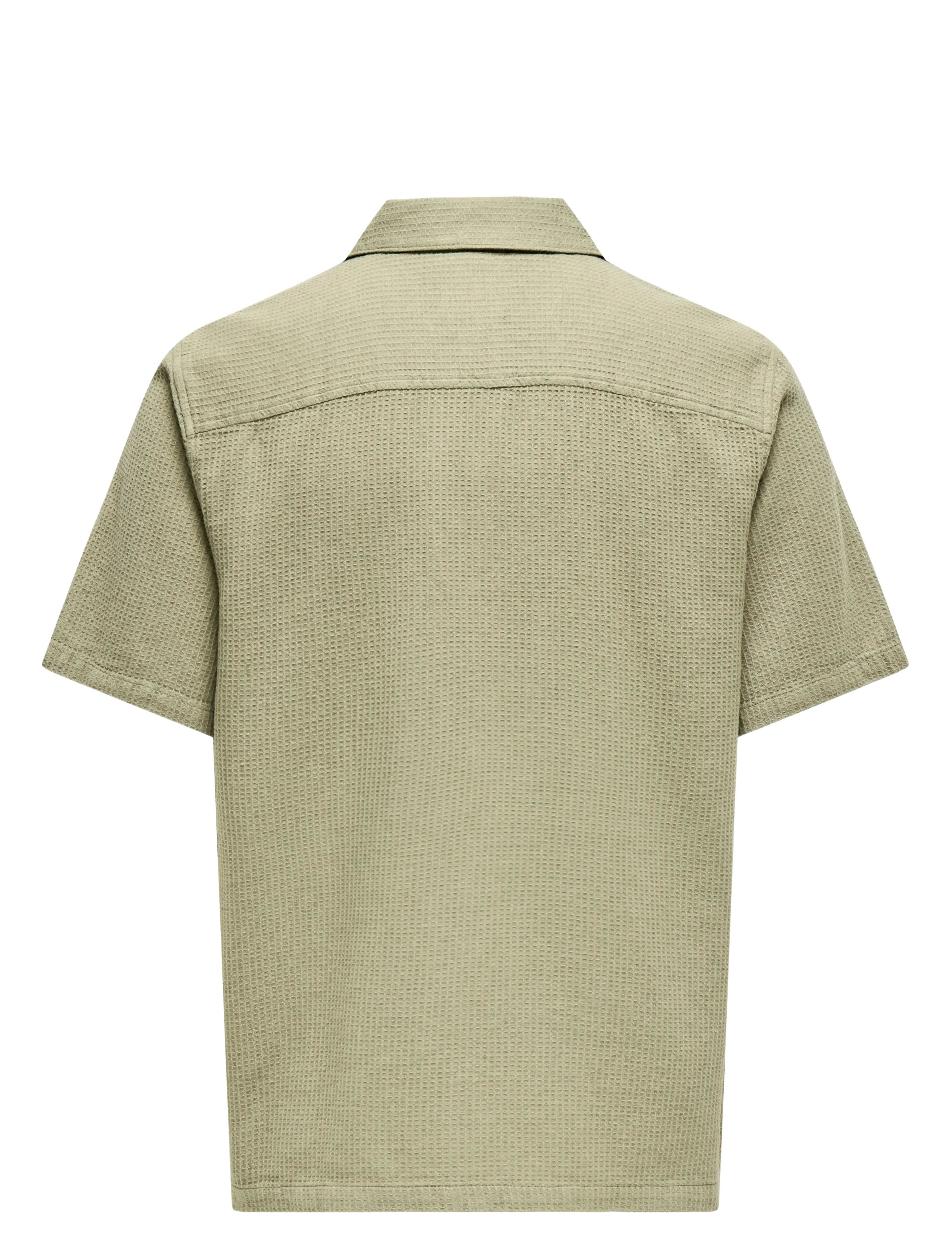 ONLY & SONS - ONSBERTIL WAFFLE SS RESORT SHIRT - kurzarmhemden - twill - 2