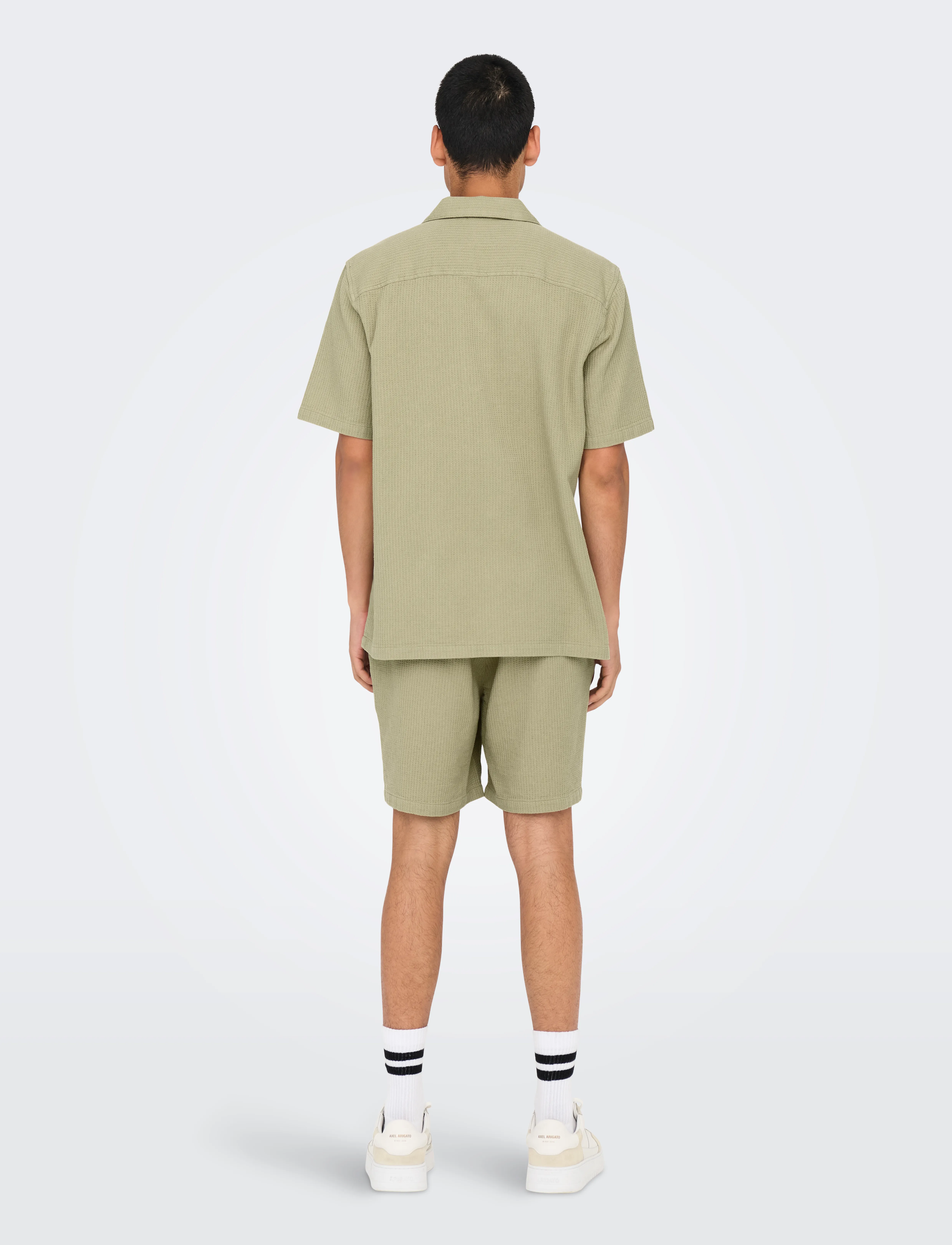 ONLY & SONS - ONSBERTIL WAFFLE SS RESORT SHIRT - kurzarmhemden - twill - 3