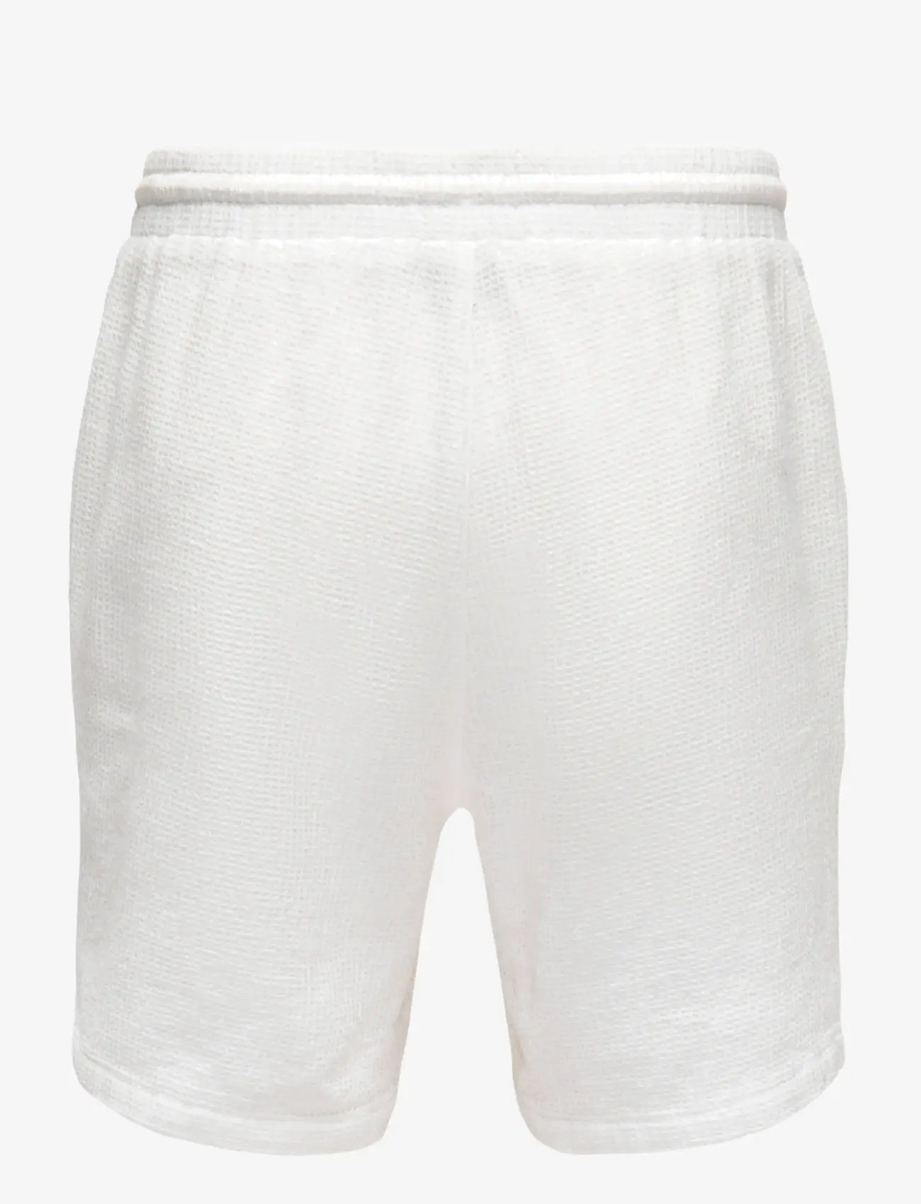 ONLY & SONS - ONSBERTIL WAFFLE SHORTS - casual shorts - bright white - 1