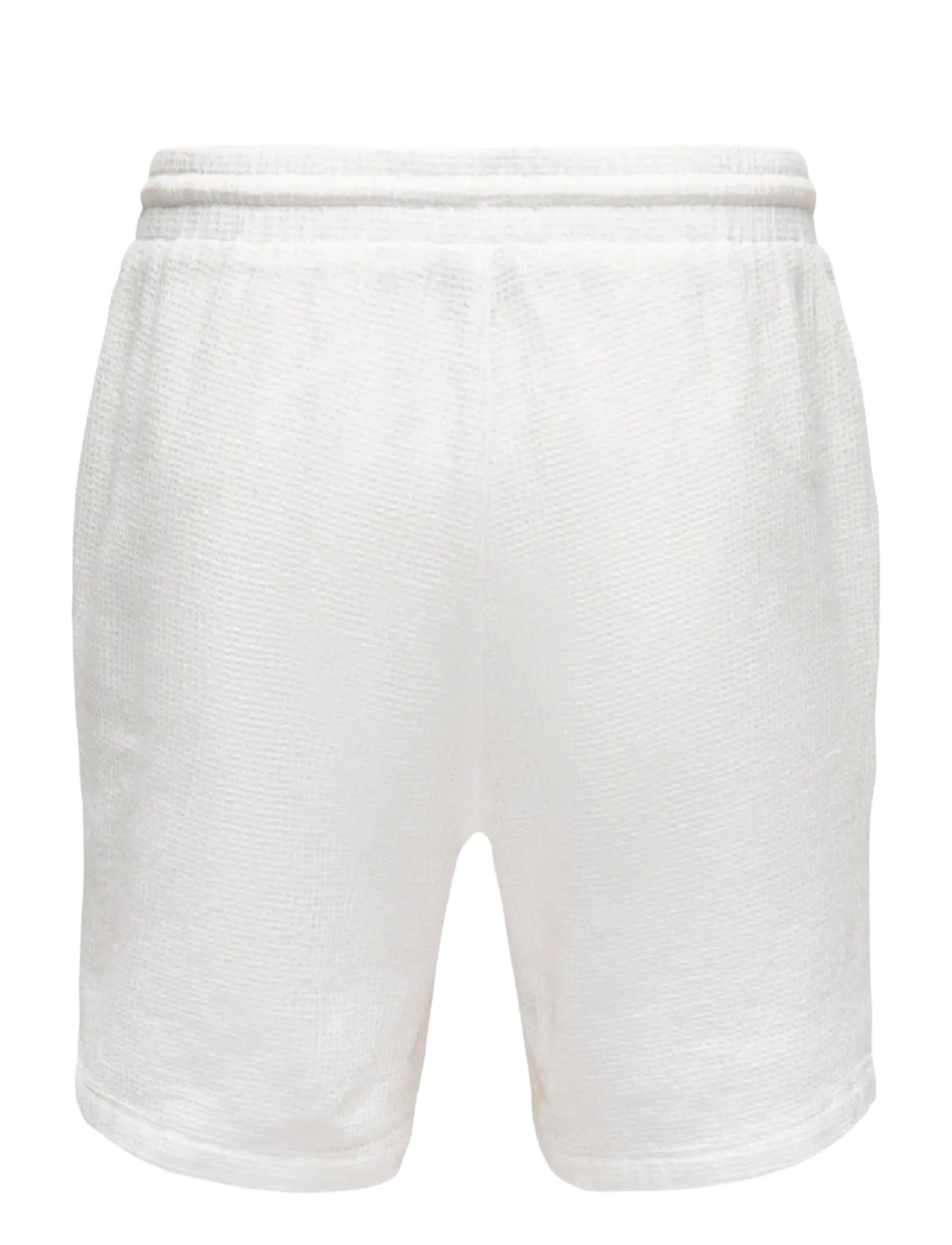ONLY & SONS - ONSBERTIL WAFFLE SHORTS - casual shorts - bright white - 1