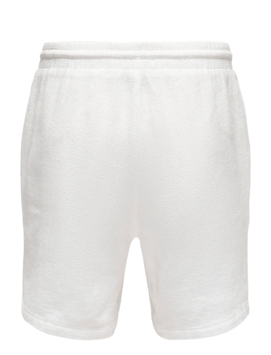 ONLY & SONS - ONSBERTIL WAFFLE SHORTS - freizeitshorts - bright white - 1