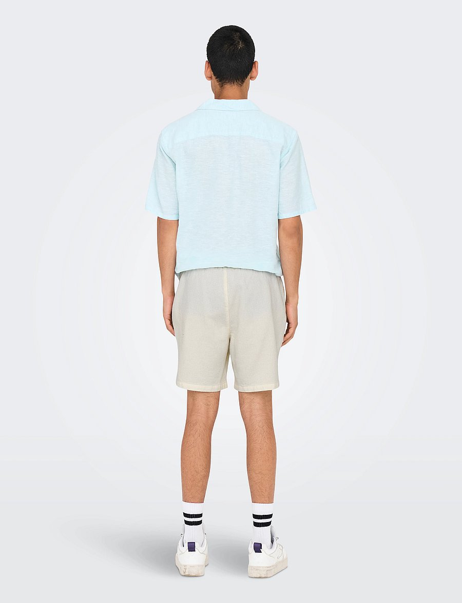 ONLY & SONS - ONSBERTIL WAFFLE SHORTS - casual shorts - cloud dancer - 3