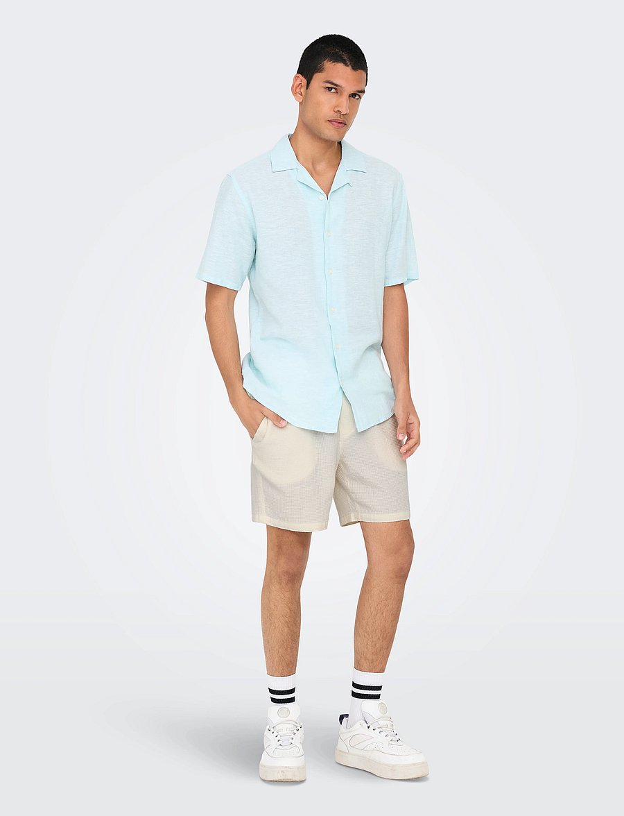 ONLY & SONS - ONSBERTIL WAFFLE SHORTS - casual shorts - cloud dancer - 5