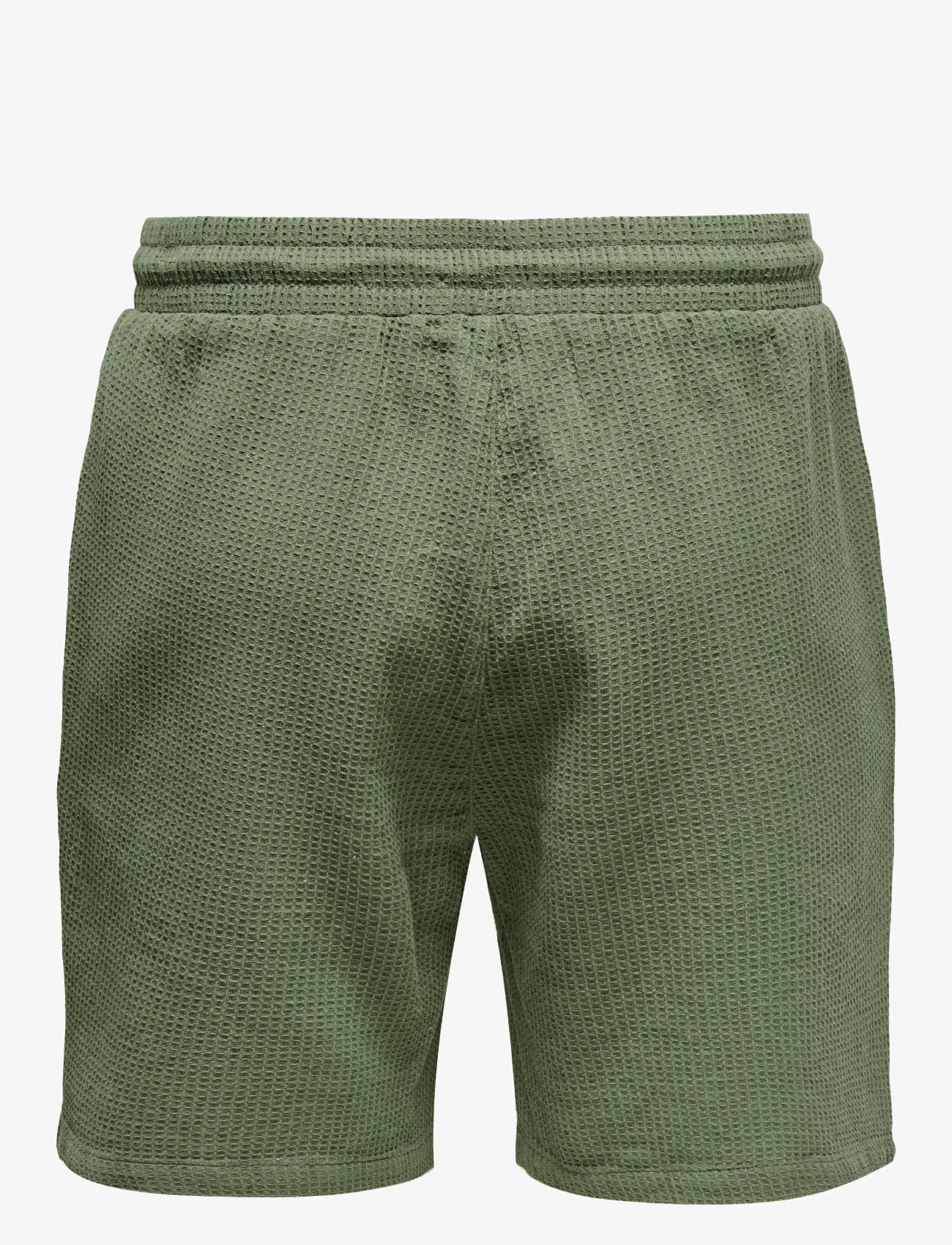 ONLY & SONS - ONSBERTIL WAFFLE SHORTS - casual shorts - deep lichen green - 1