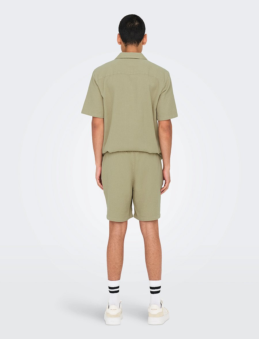ONLY & SONS - ONSBERTIL WAFFLE SHORTS - vabaaja lühikesed püksid - twill - 3