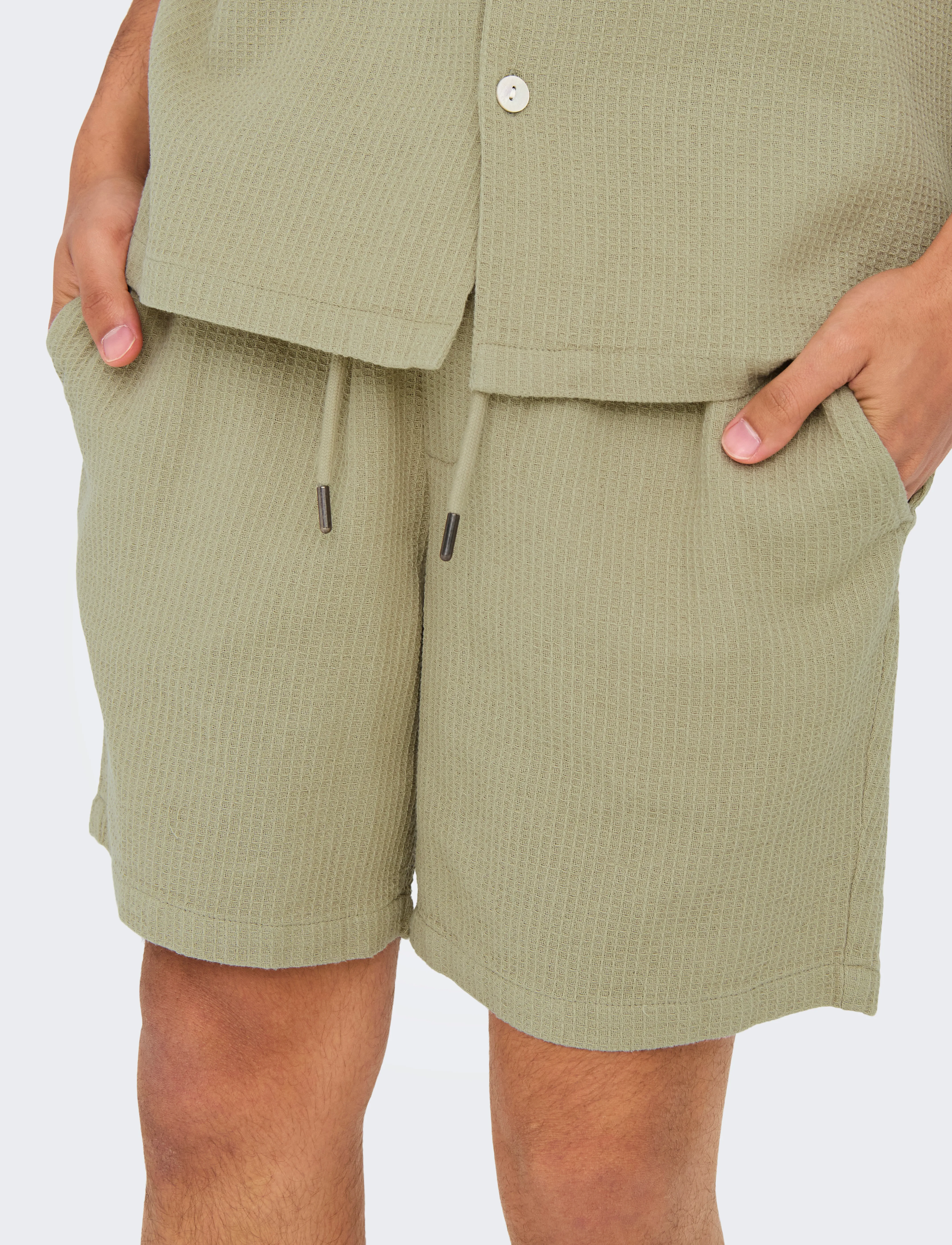 ONLY & SONS - ONSBERTIL WAFFLE SHORTS - die niedrigsten preise - twill - 4