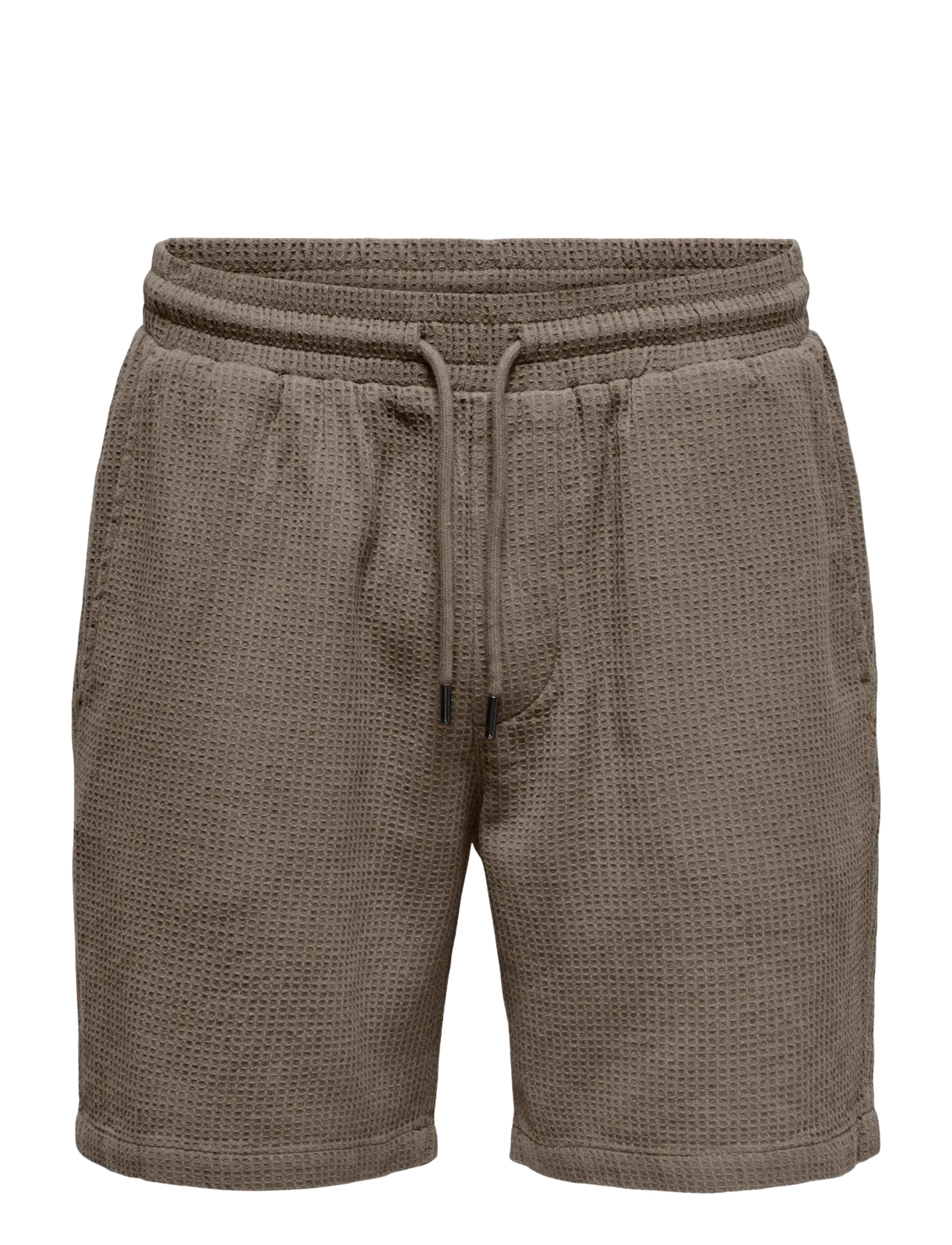 ONLY & SONS Onsbertil Waffle Shorts, XL, Brown, Shorts > Afslappet, Herre