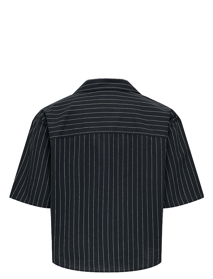 ONLY & SONS - ONSEMILO RLX SS LINEN RESORT SHIRT 0256 - linneskjortor - black - 1