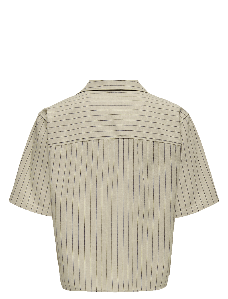 ONLY & SONS - ONSEMILO RLX SS LINEN RESORT SHIRT 0256 - hørskjorter - silver lining - 1