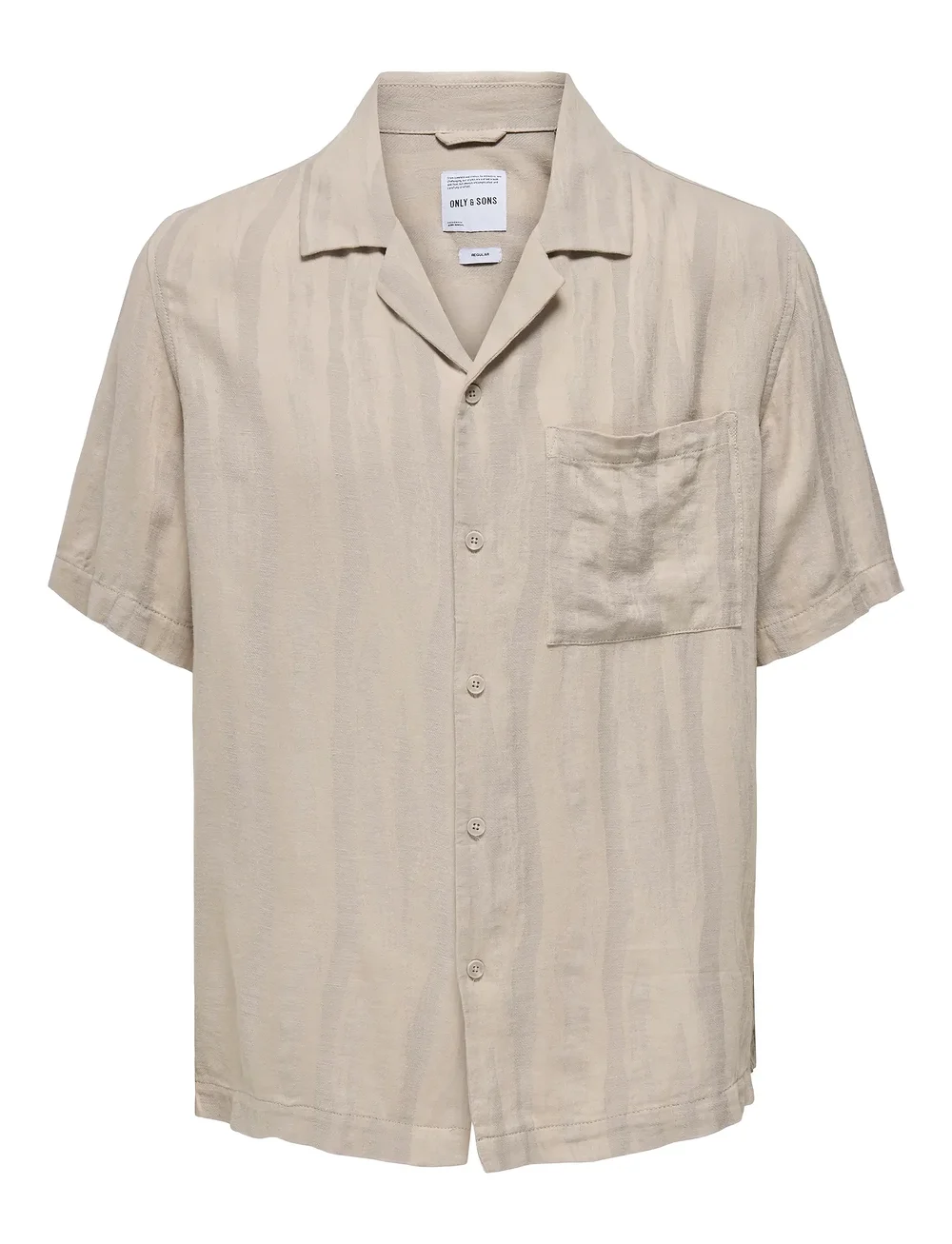 ONLY & SONS - ONSROBERT SS RESORT LINEN SHIRT 0253 - linneskjortor - silver lining - 0