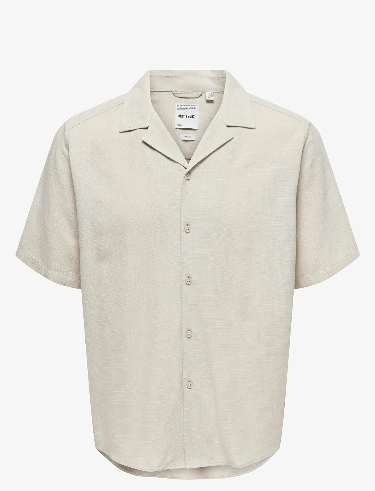 ONLY & SONS - ONSJANNICK STRUCTURE SS RESORT SHIRT - lühikeste varrukatega särgid - silver lining - 0