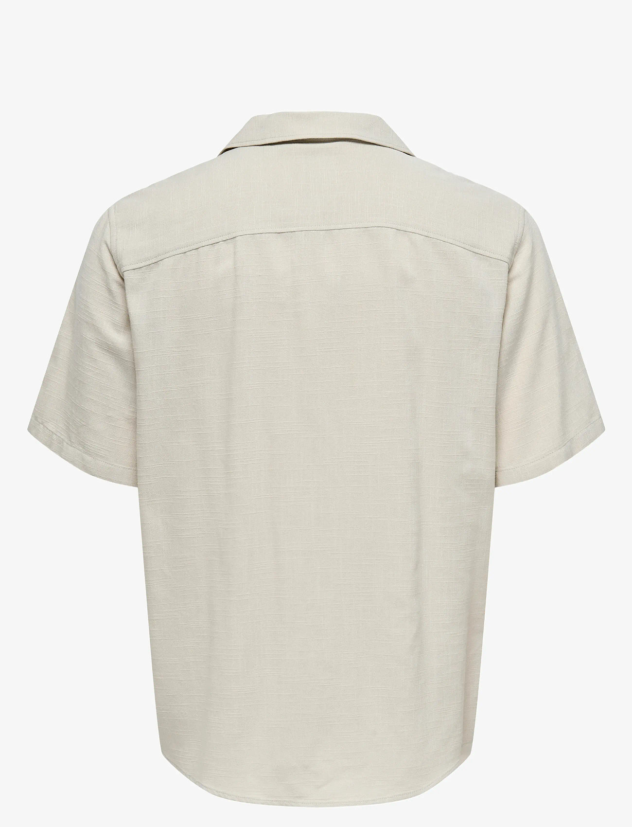 ONLY & SONS - ONSJANNICK STRUCTURE SS RESORT SHIRT - lühikeste varrukatega särgid - silver lining - 1