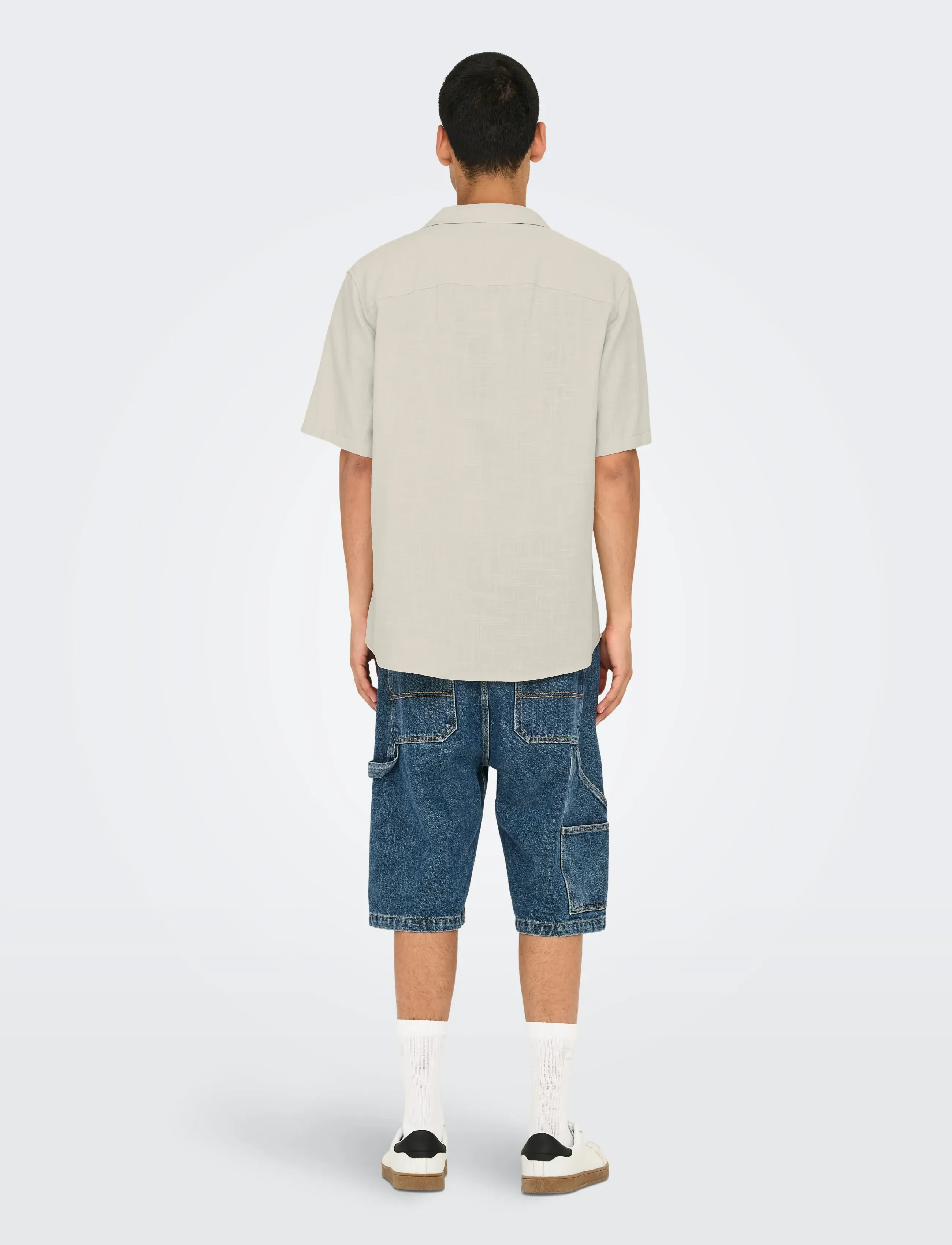 ONLY & SONS - ONSJANNICK STRUCTURE SS RESORT SHIRT - madalaimad hinnad - silver lining - 3