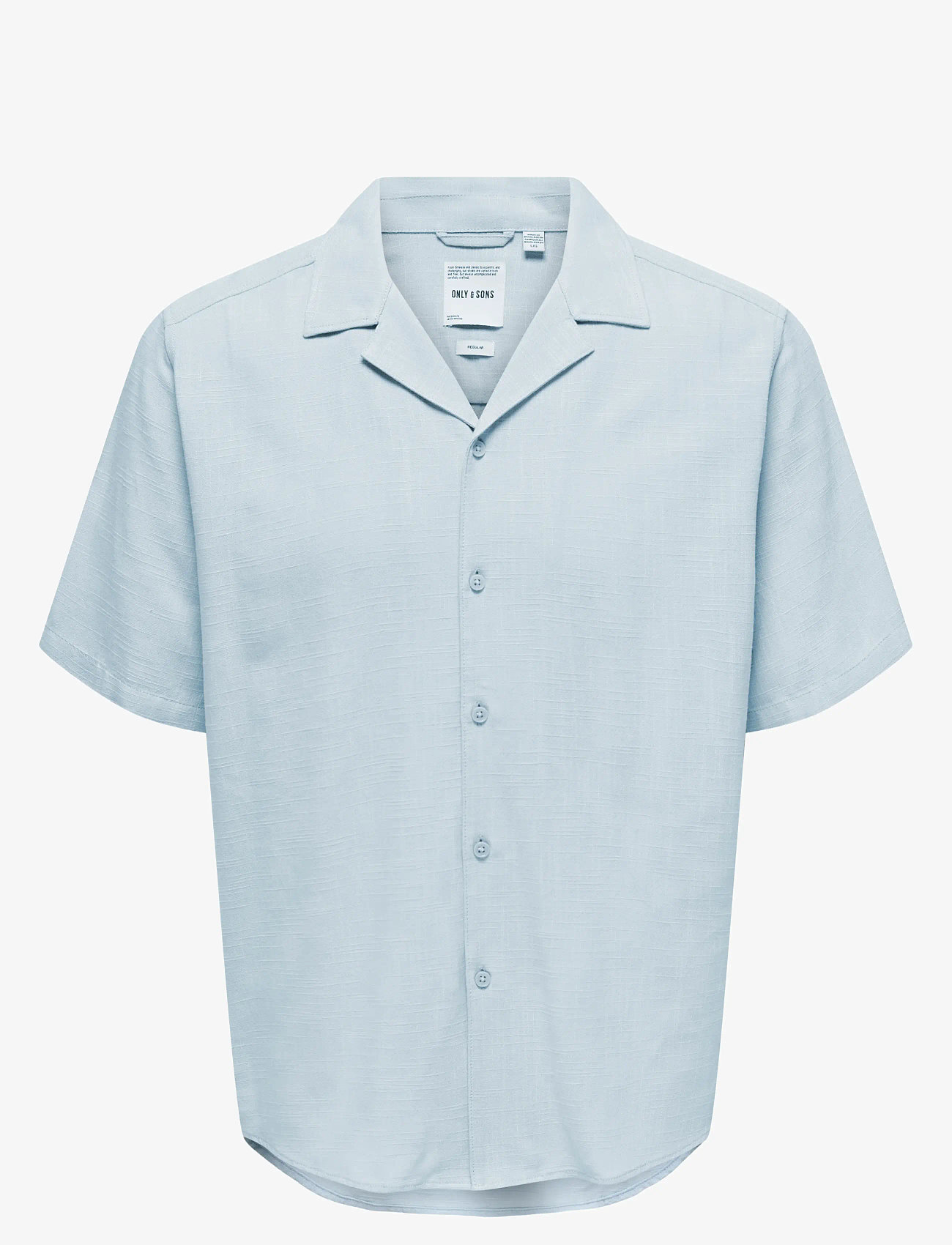 ONLY & SONS - ONSJANNICK STRUCTURE SS RESORT SHIRT - kurzarmhemden - skyway - 0