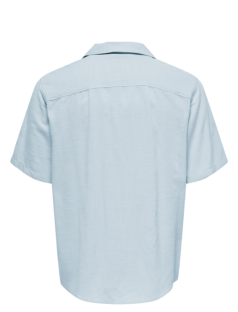 ONLY & SONS - ONSJANNICK STRUCTURE SS RESORT SHIRT - kurzarmhemden - skyway - 1