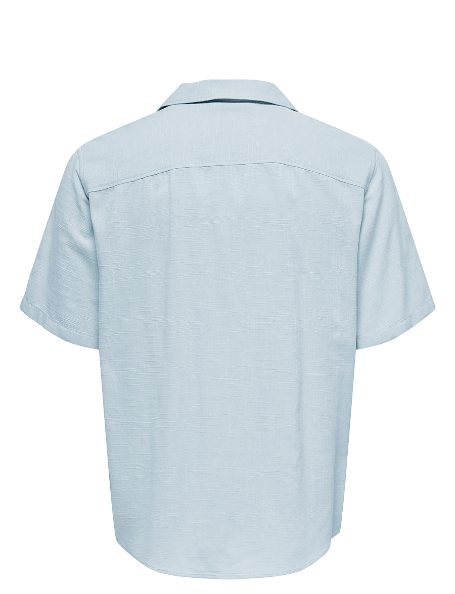 ONLY & SONS - ONSJANNICK STRUCTURE SS RESORT SHIRT - kortærmede skjorter - skyway - 2