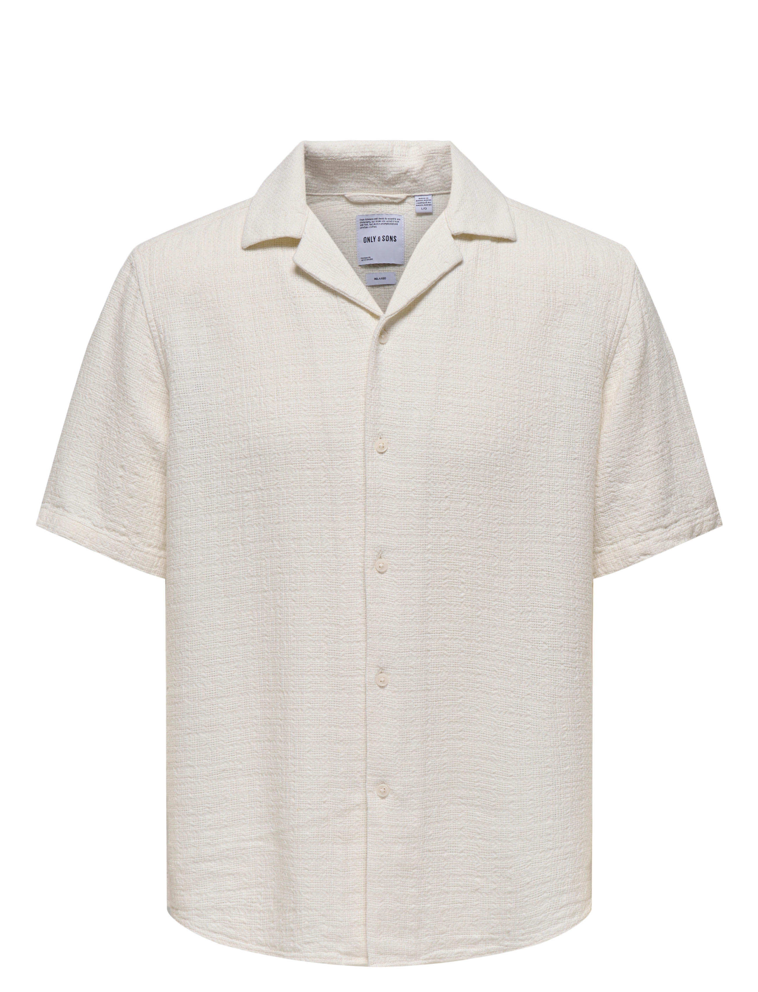ONLY & SONS ONSLATHAM REG RESORT STRUC 0257 NOOS - Skjortor - CLOUD DANCER / beige