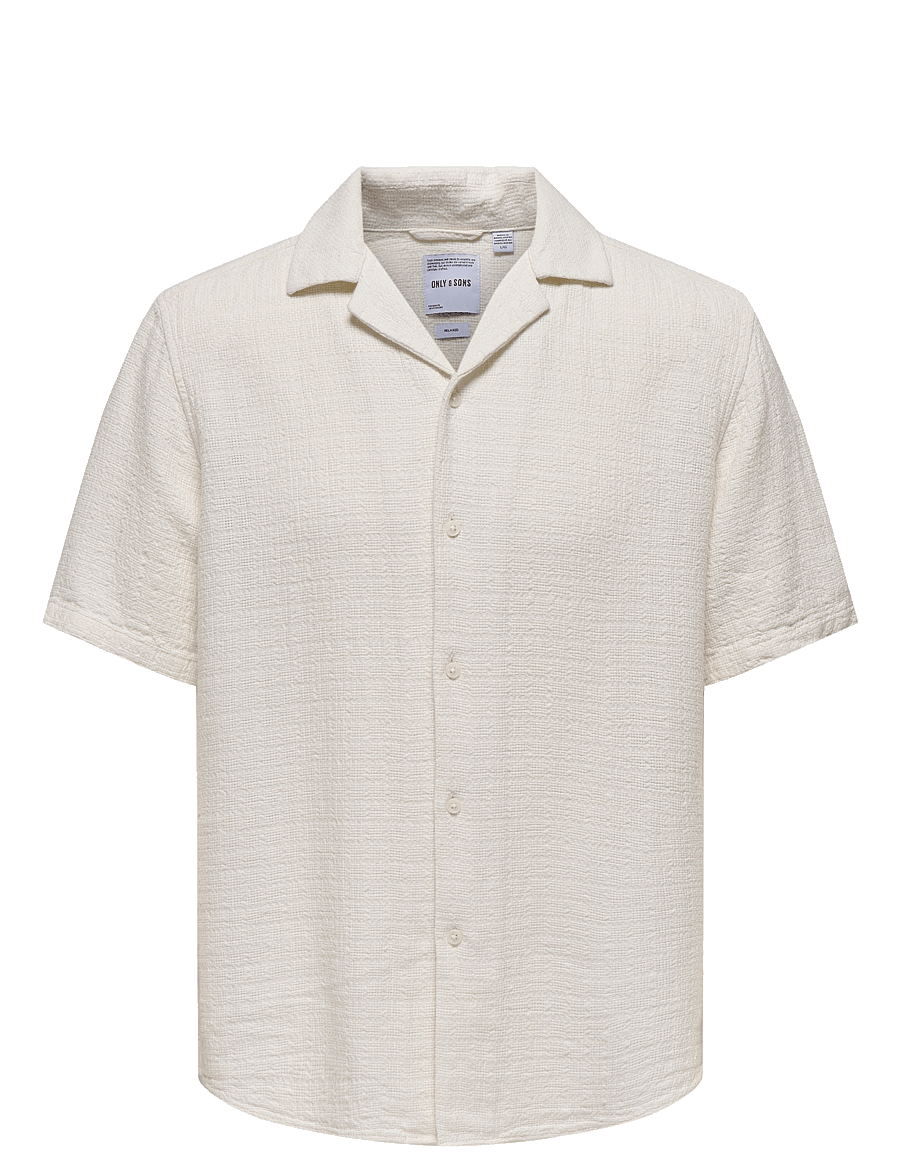 ONLY & SONS - ONSLATHAM REG RESORT STRUC 0257 NOOS - hørskjorter - cloud dancer - 1