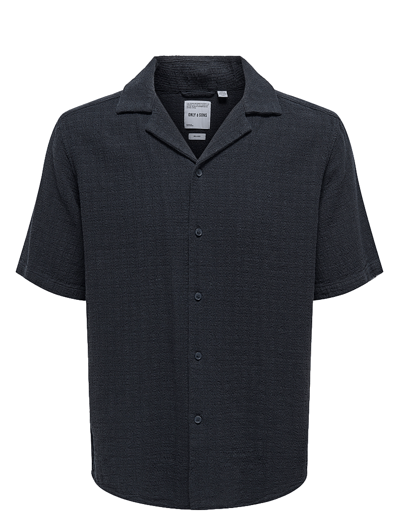 ONLY & SONS - ONSLATHAM REG RESORT STRUC 0257 NOOS - hørskjorter - dark navy - 1