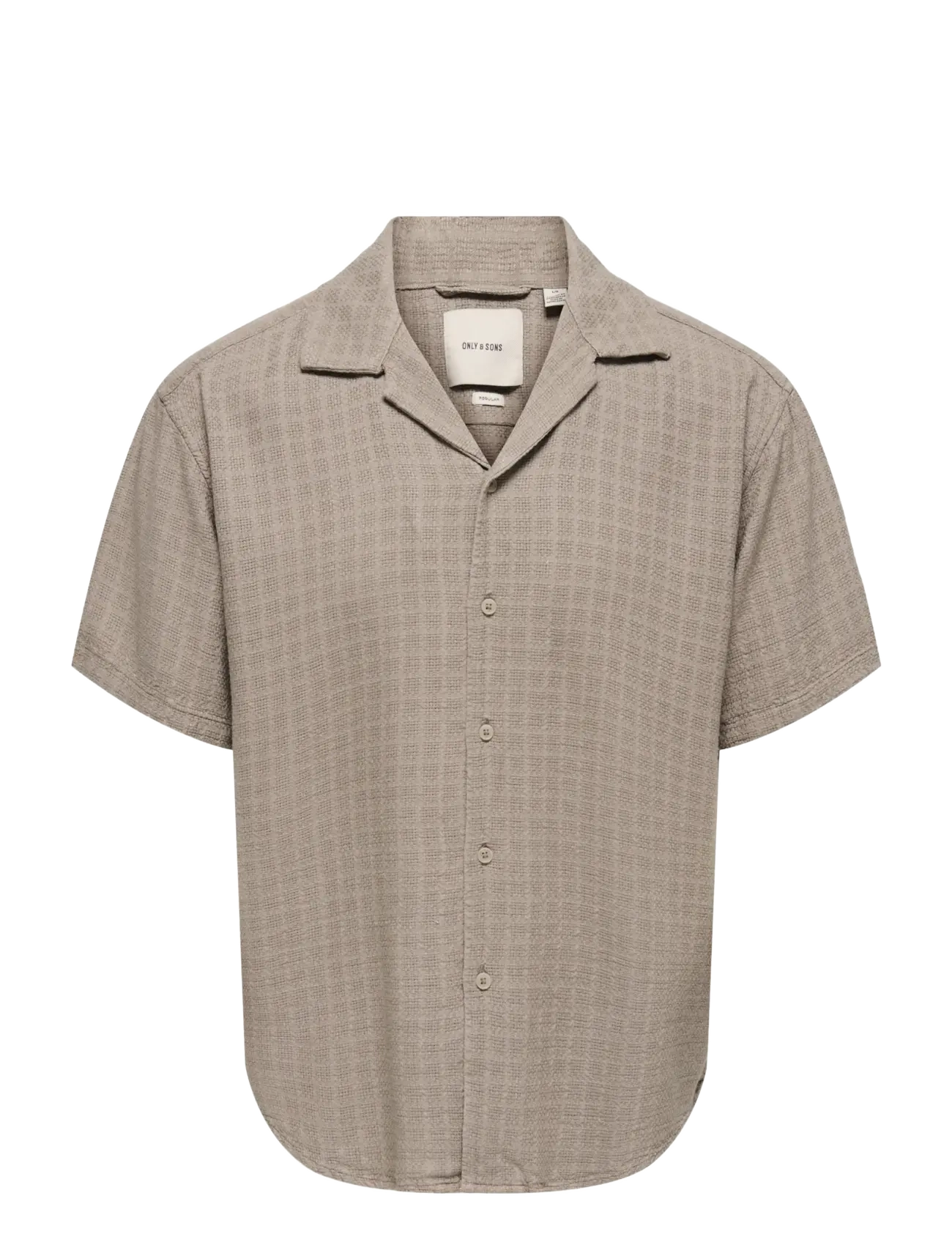 ONLY & SONS ONSLATHAM REG RESORT STRUC 0257 NOOS - Skjortor - DESERT TAUPE / beige