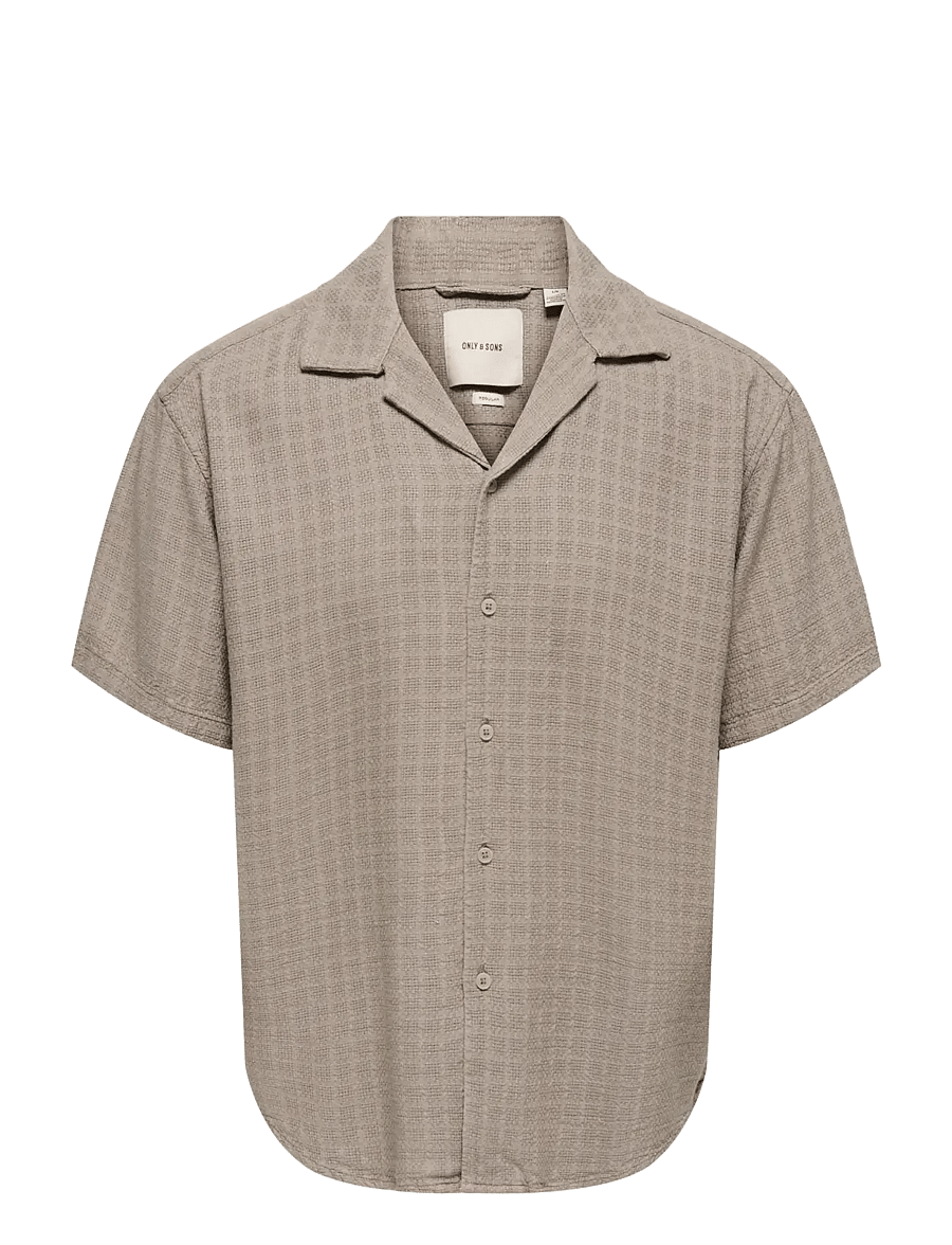 ONLY & SONS - ONSLATHAM REG RESORT STRUC 0257 NOOS - hørskjorter - desert taupe - 1