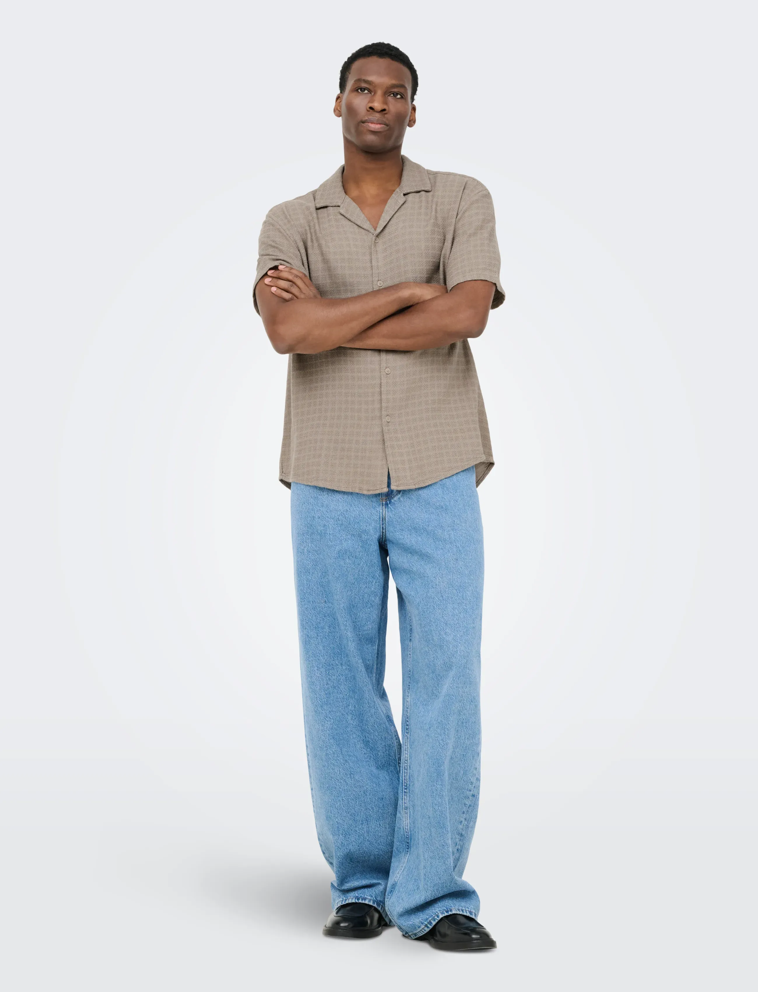ONLY & SONS - ONSLATHAM REG RESORT STRUC 0257 NOOS - hørskjorter - desert taupe - 4