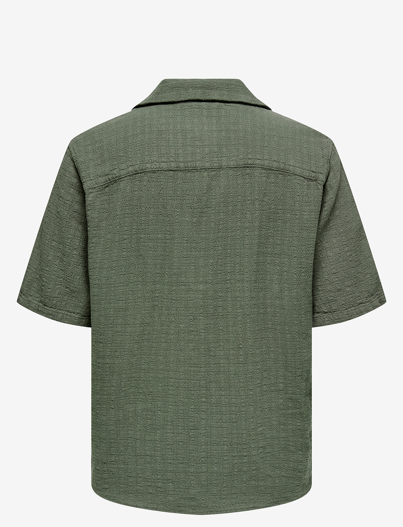 ONLY & SONS - ONSLATHAM REG RESORT STRUC 0257 NOOS - linen shirts - dusty olive - 2