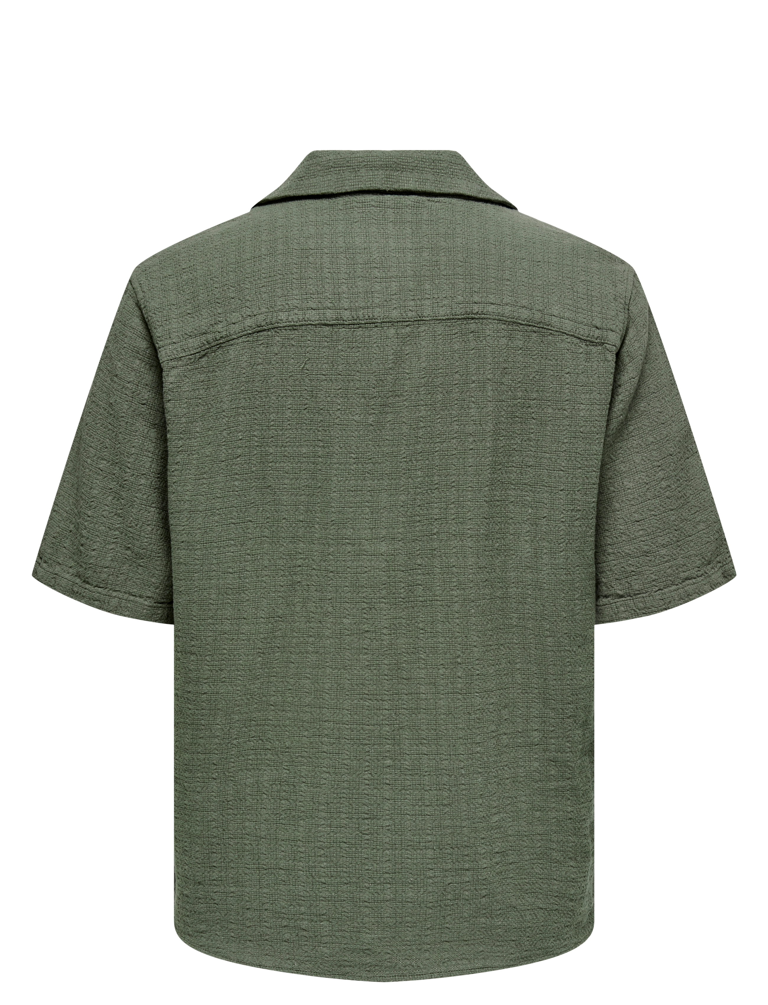ONLY & SONS - ONSLATHAM REG RESORT STRUC 0257 NOOS - hørskjorter - dusty olive - 2