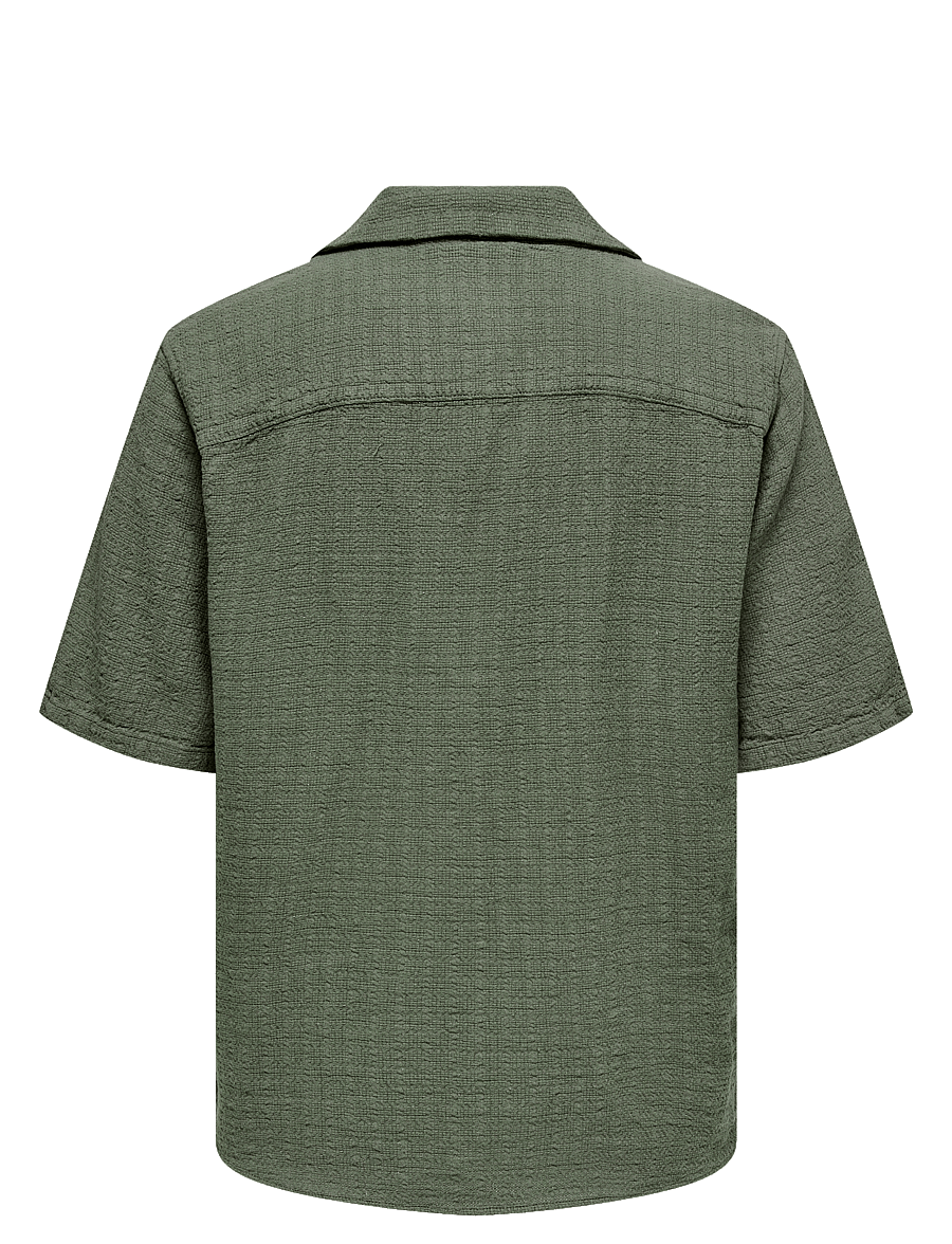 ONLY & SONS - ONSLATHAM REG RESORT STRUC 0257 NOOS - hørskjorter - dusty olive - 2