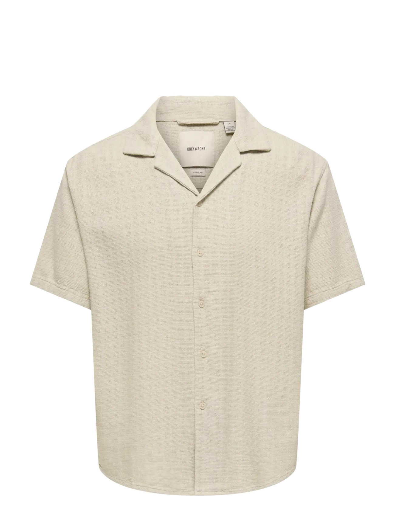 ONLY & SONS ONSLATHAM REG RESORT STRUC 0257 NOOS - Skjortor - SILVER LINING / beige