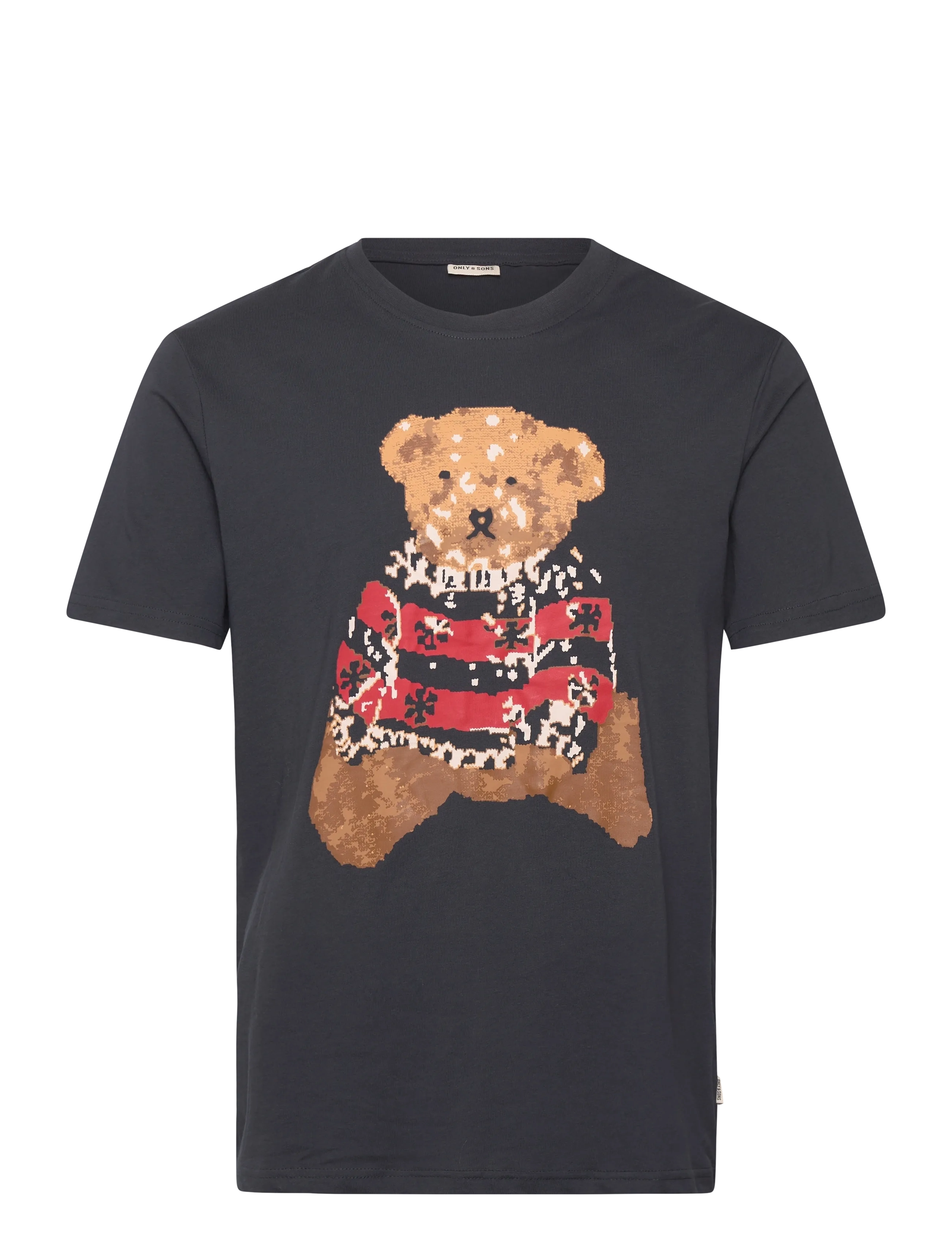 ONLY & SONS Onsklaus Reg Ss Tee Schwarz - S - Herren