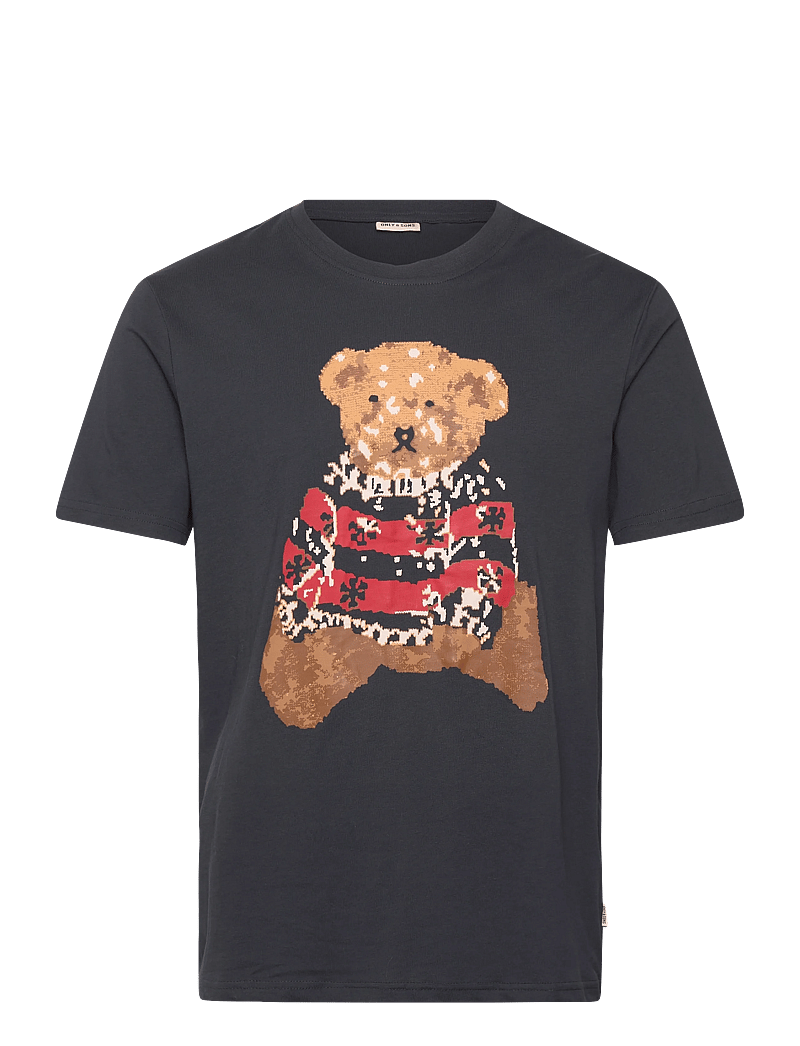 ONLY & SONS - ONSKLAUS REG SS TEE - kortärmade t-shirts - dark navy - 0