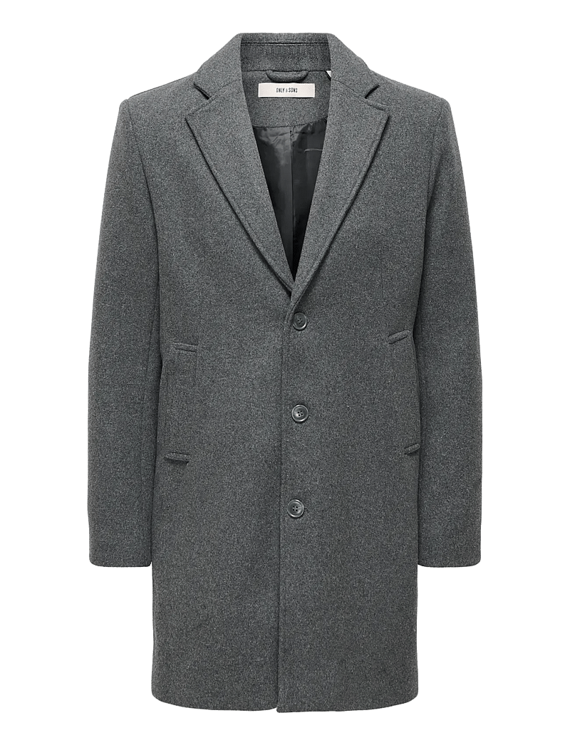 ONLY & SONS - ONSMATTHEW WOOL COAT OTW NOOS - vinterjakker - dark grey melange - 1
