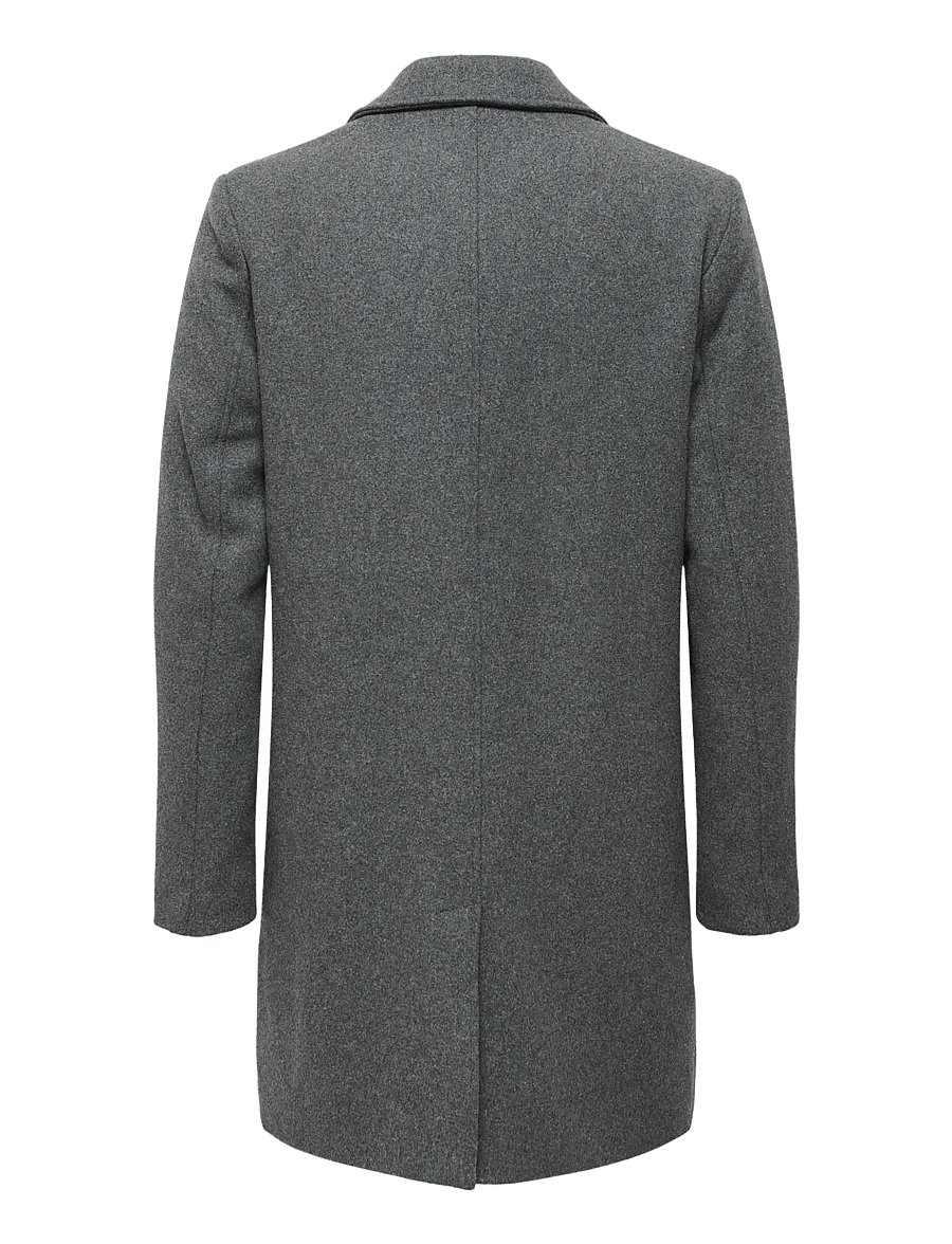 ONLY & SONS - ONSMATTHEW WOOL COAT OTW NOOS - uldfrakker - dark grey melange - 2