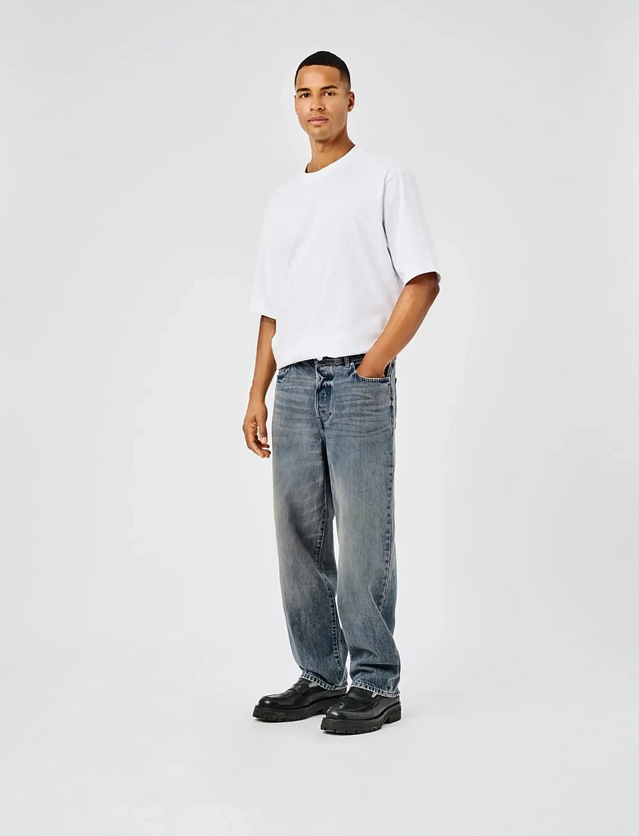 ONLY & SONS - ONSFADE LOOSE SBG 2218 TAI DNM NOOS - rúmar gallabuxur - special blue grey denim - 0