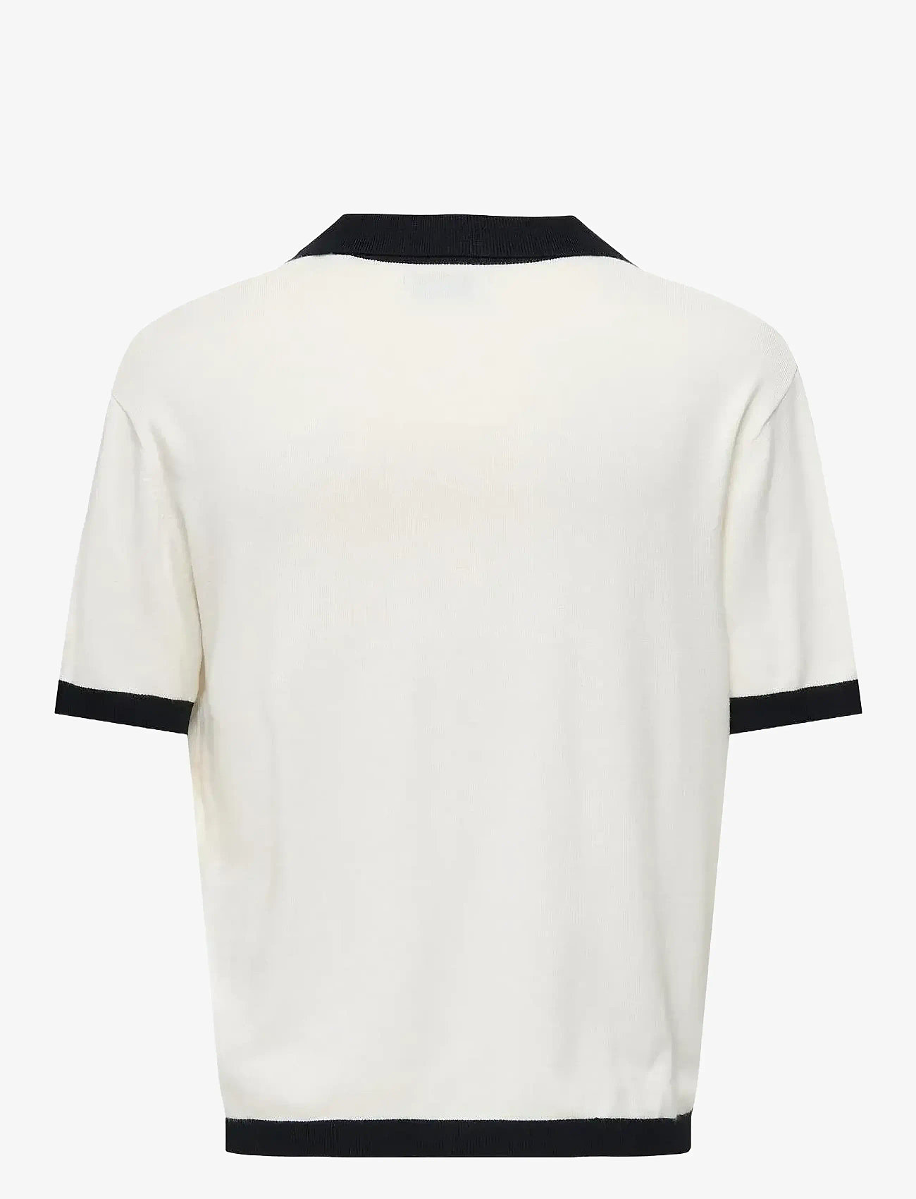 ONLY & SONS - ONSADRIAN REG 12 SS CONTRAST POLO KNIT - kurzärmelig - cloud dancer - 1