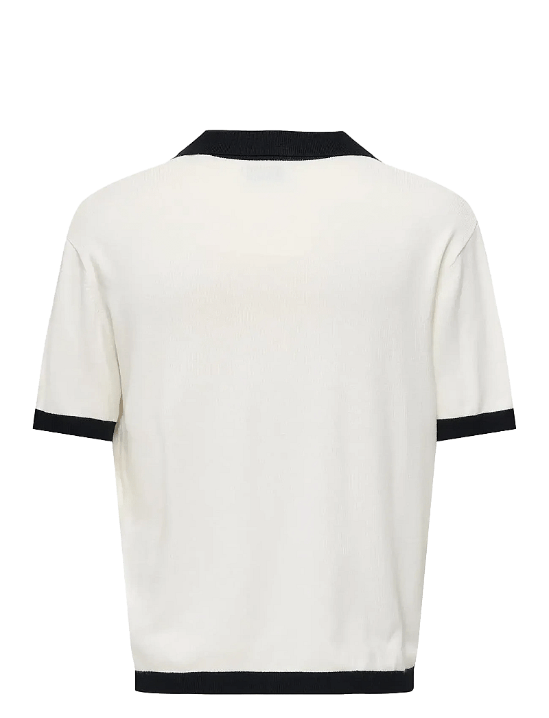 ONLY & SONS - ONSADRIAN REG 12 SS CONTRAST POLO KNIT - kurzärmelig - cloud dancer - 1