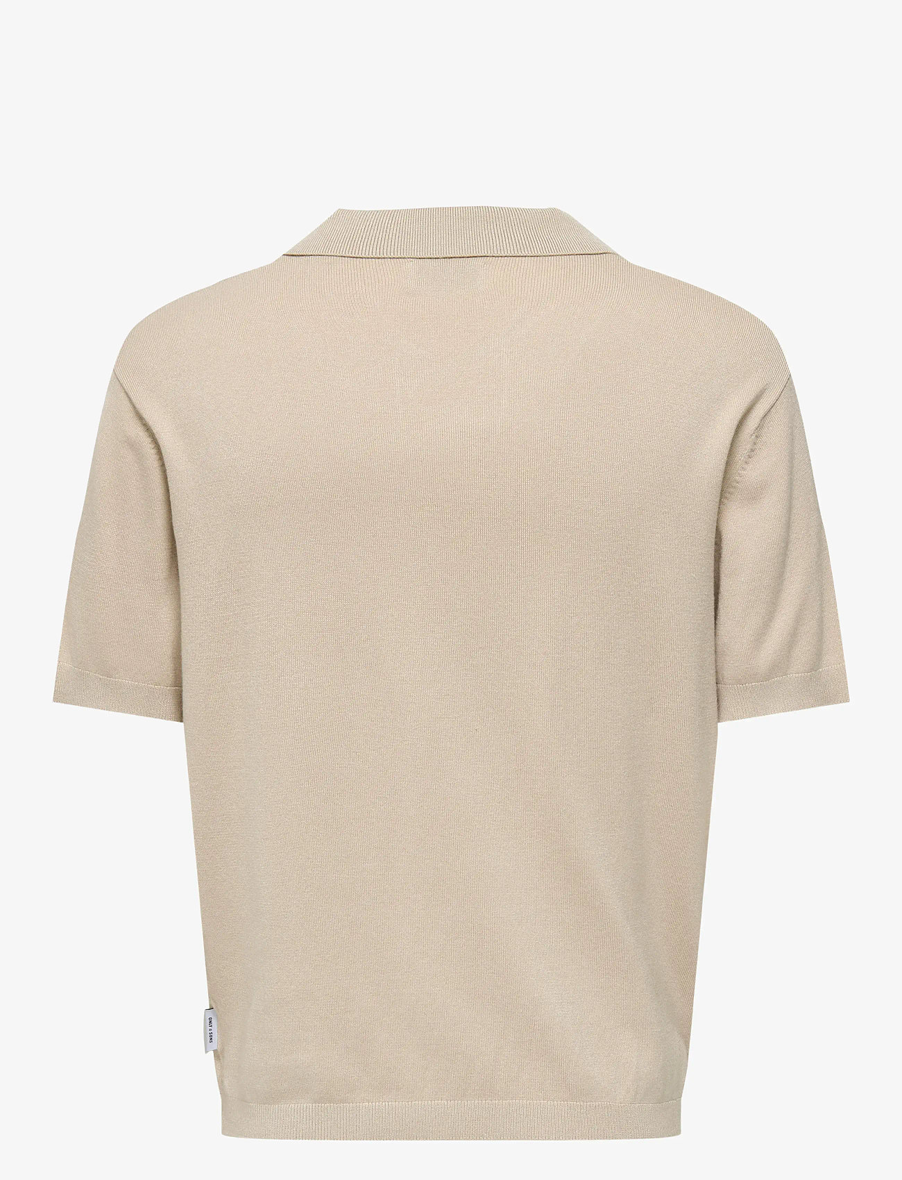 ONLY & SONS - ONSADRIAN REG 12 SS CONTRAST POLO KNIT - kortærmede poloer - silver lining - 2