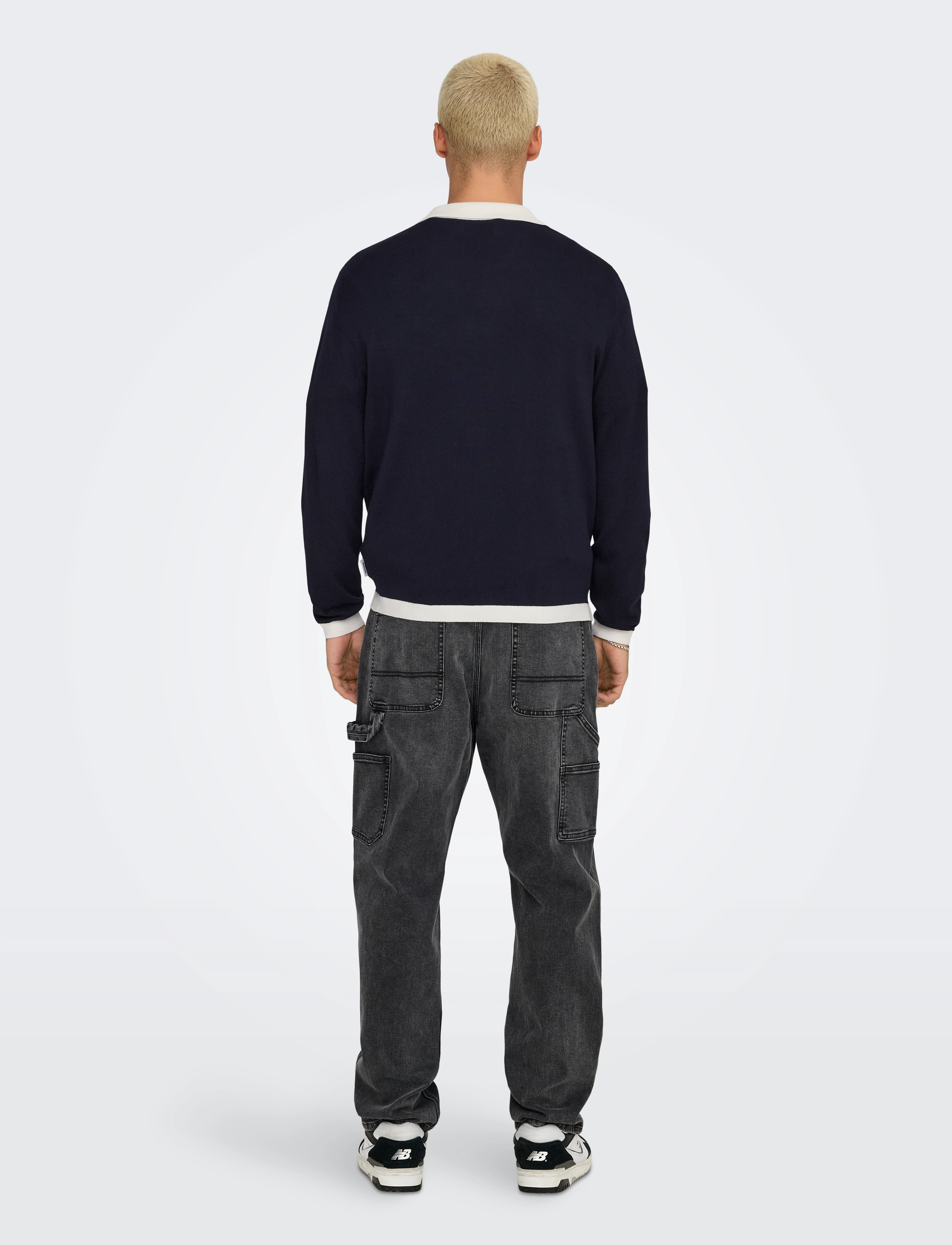 Onsadrian Reg 12 Ls Contrast Polo Knit 2