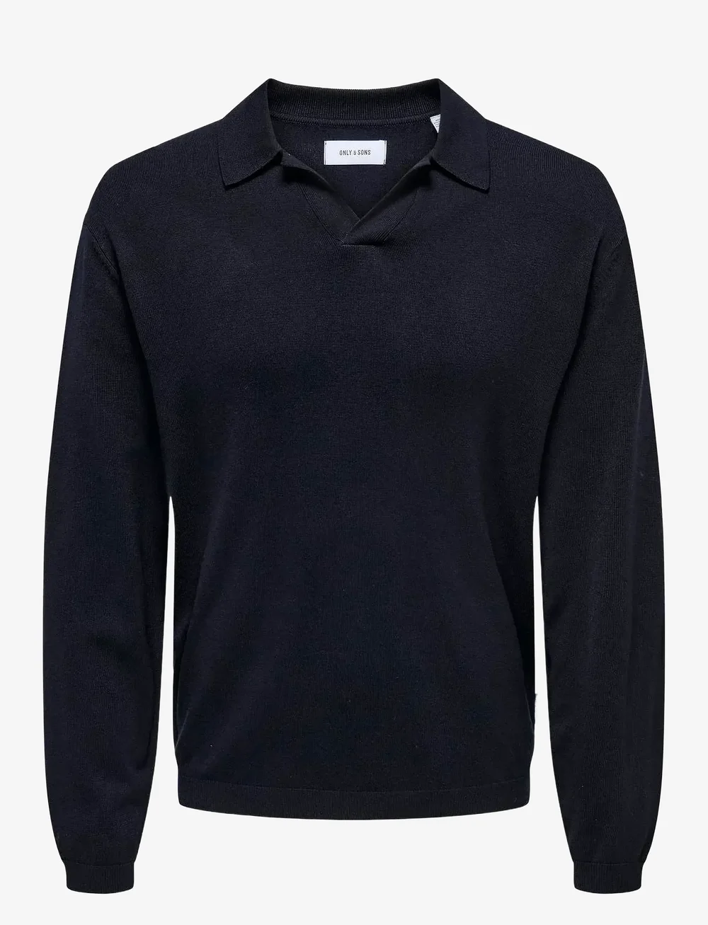 ONLY & SONS - ONSADRIAN REG 12 LS CONTRAST POLO KNIT - langärmelig - dark navy - 0