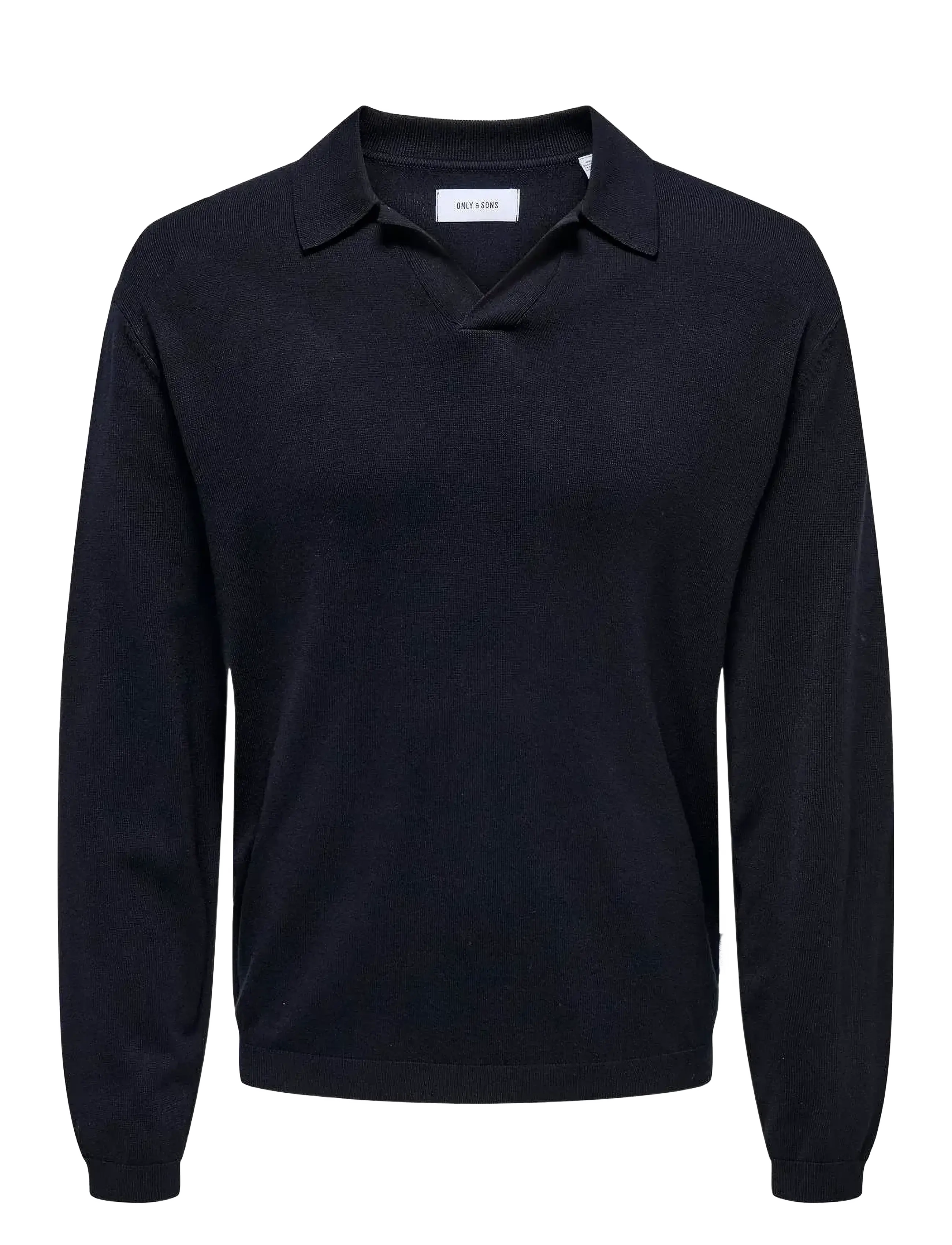 ONLY & SONS - ONSADRIAN REG 12 LS CONTRAST POLO KNIT - pikkade varrukatega polod - dark navy - 0