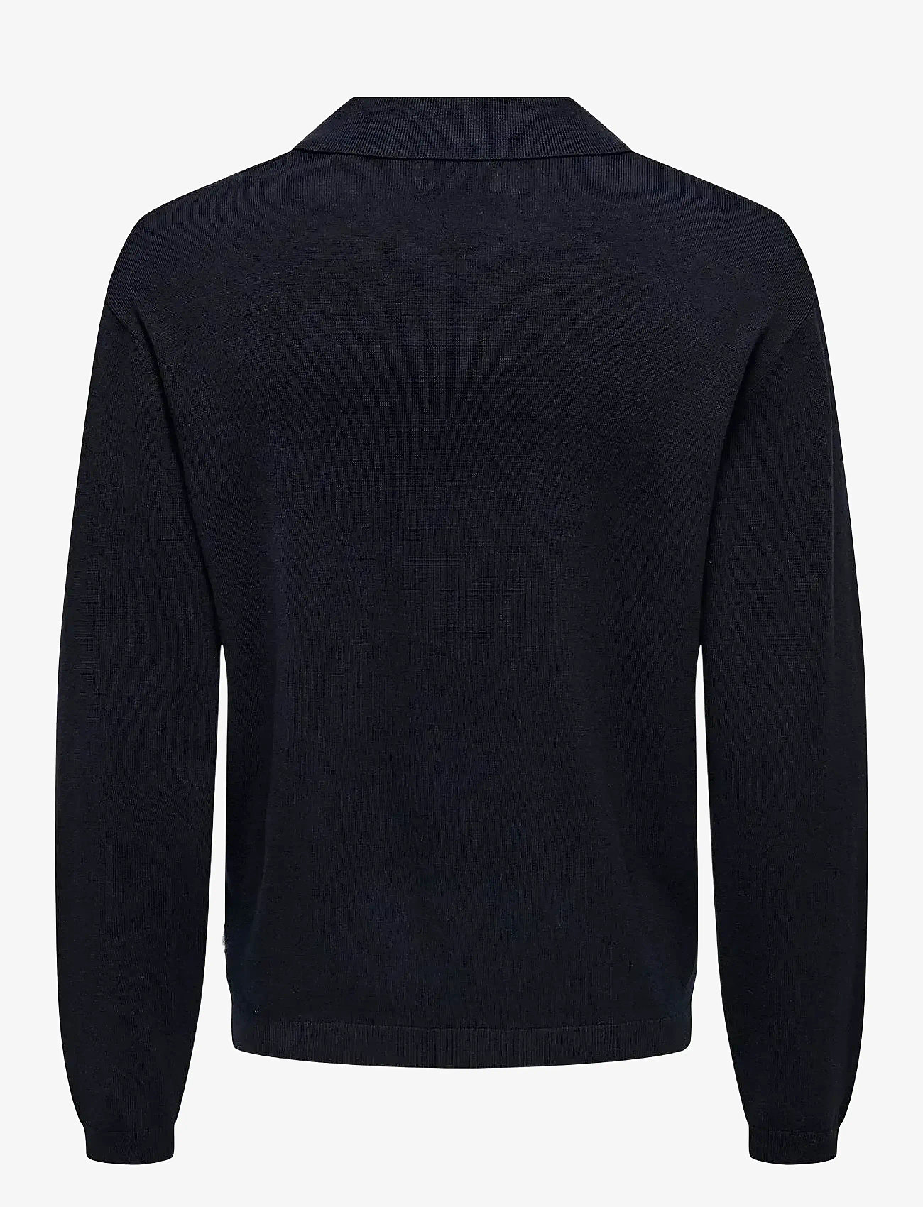 ONLY & SONS - ONSADRIAN REG 12 LS CONTRAST POLO KNIT - langärmelig - dark navy - 1