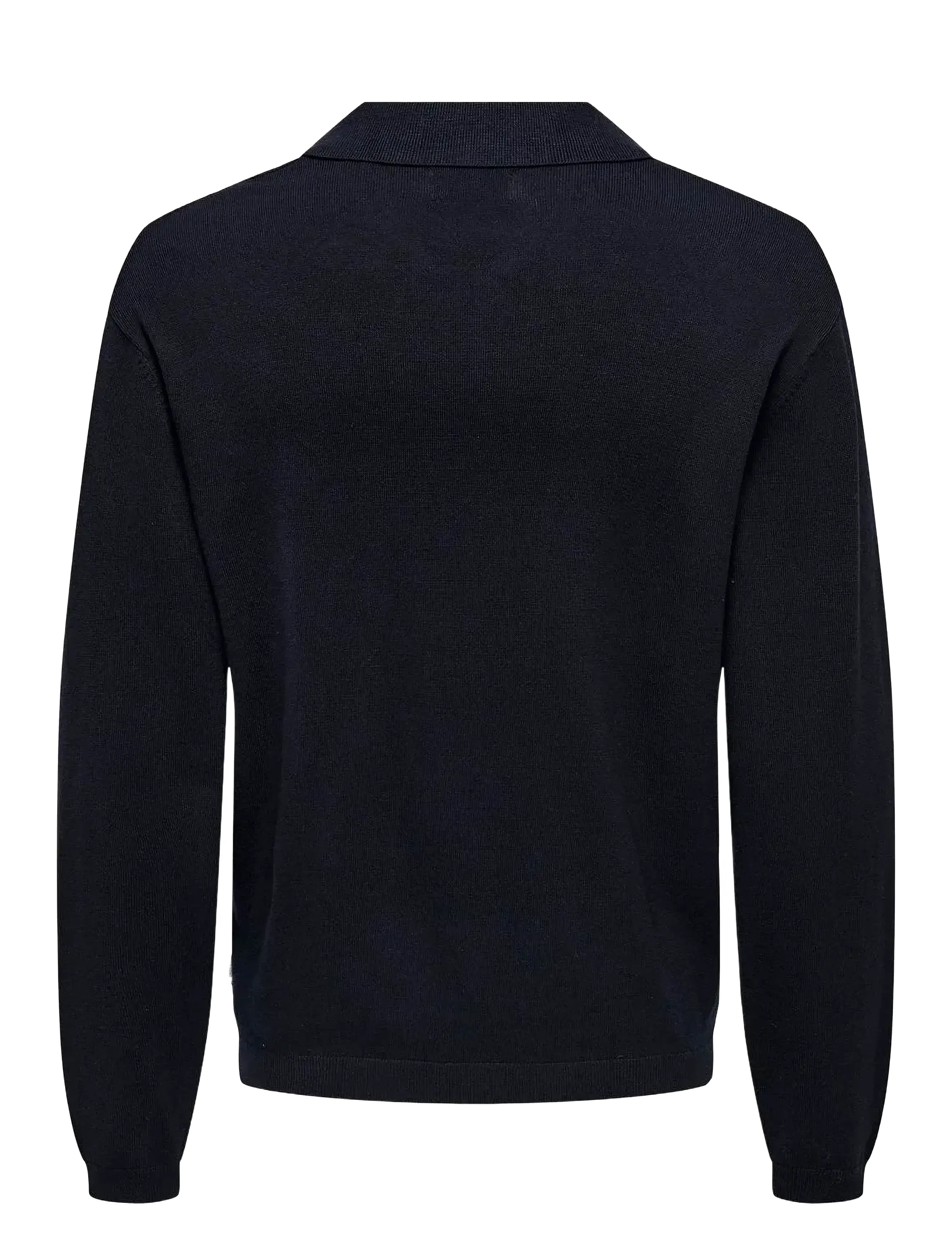 ONLY & SONS - ONSADRIAN REG 12 LS CONTRAST POLO KNIT - langærmede poloer - dark navy - 1