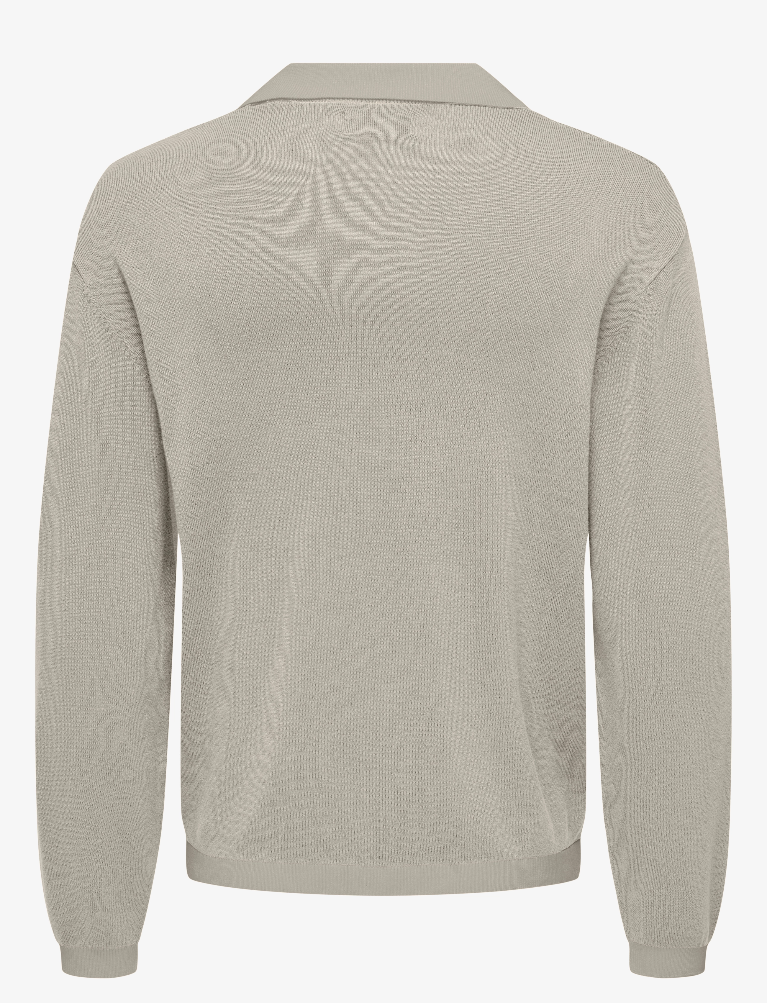 ONLY & SONS - ONSADRIAN REG 12 LS CONTRAST POLO KNIT - pikkade varrukatega polod - silver lining - 1