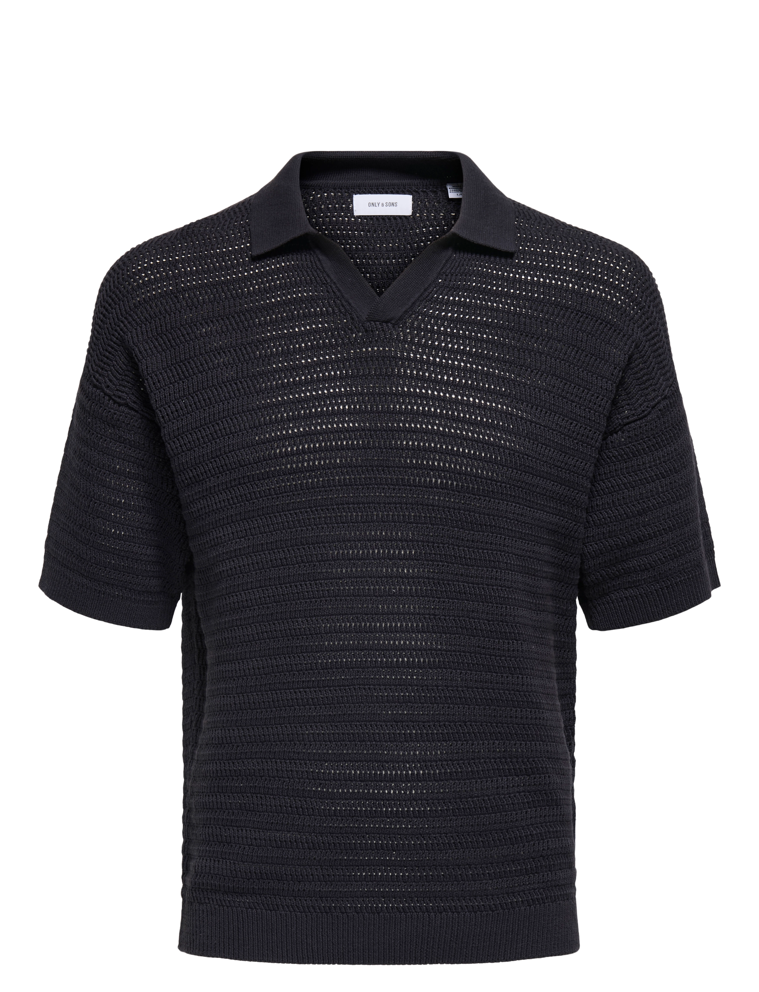 ONLY & SONS ONSTHIAGO DS 7 SS RESORT CROCHET POLO - Strickmode - DARK NAVY / navy