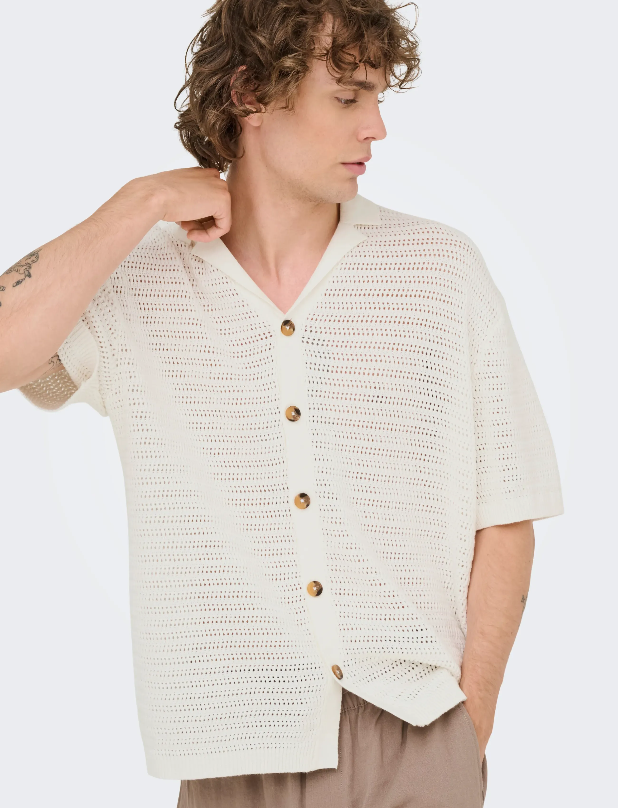 Onsthiago Ovz 7 Ss Resort Crochet Shirt 4