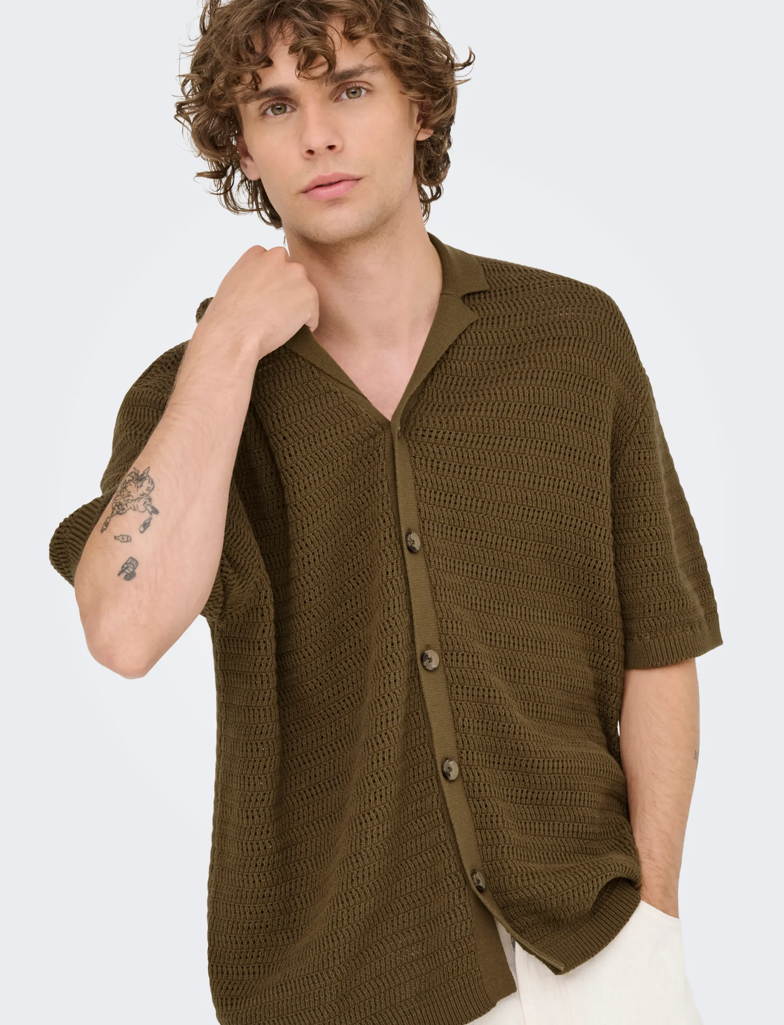 Onsthiago Ovz 7 Ss Resort Crochet Shirt 4